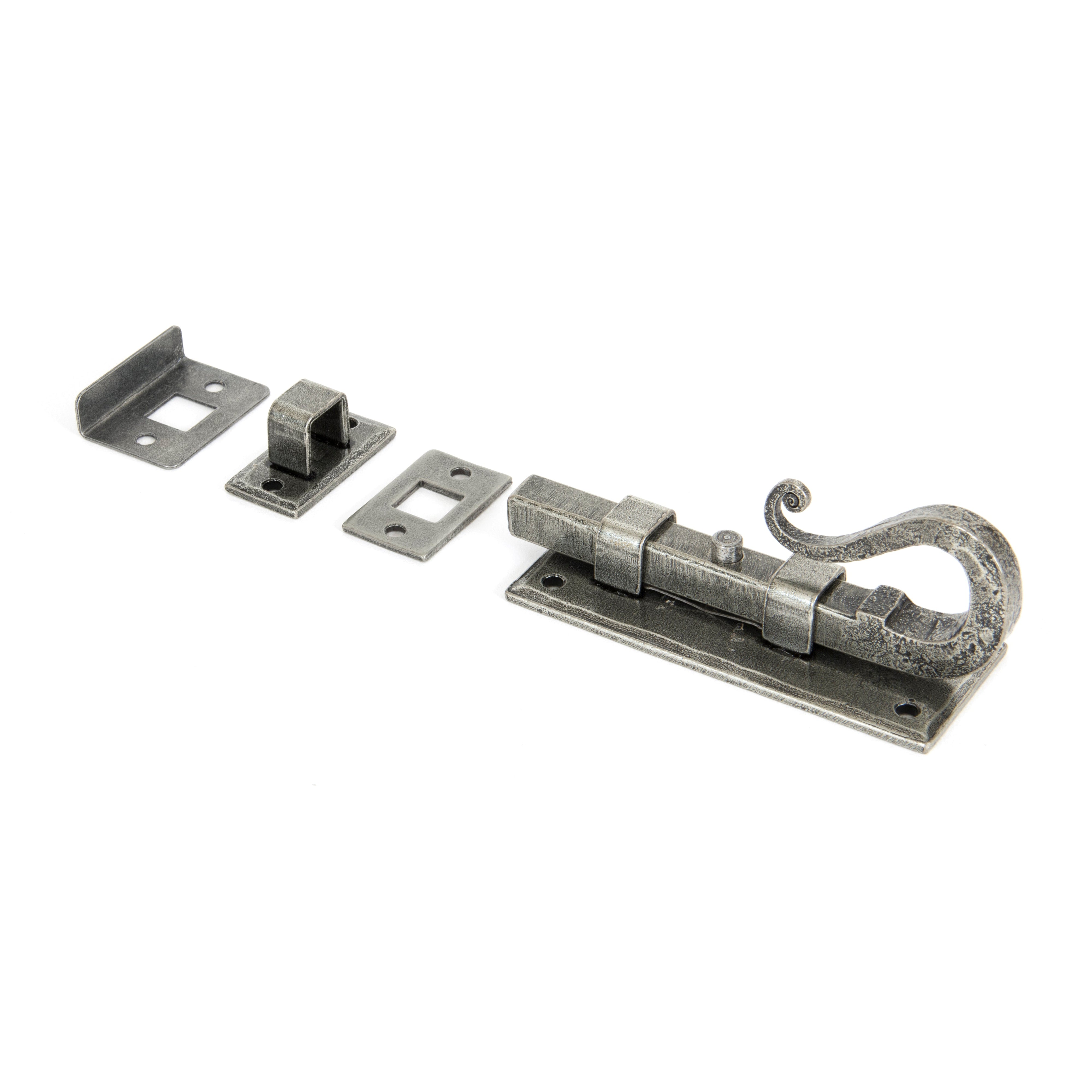 Pewter 4" Shepherd's Crook Universal Bolt | From The Anvil-Bolts-Yester Home