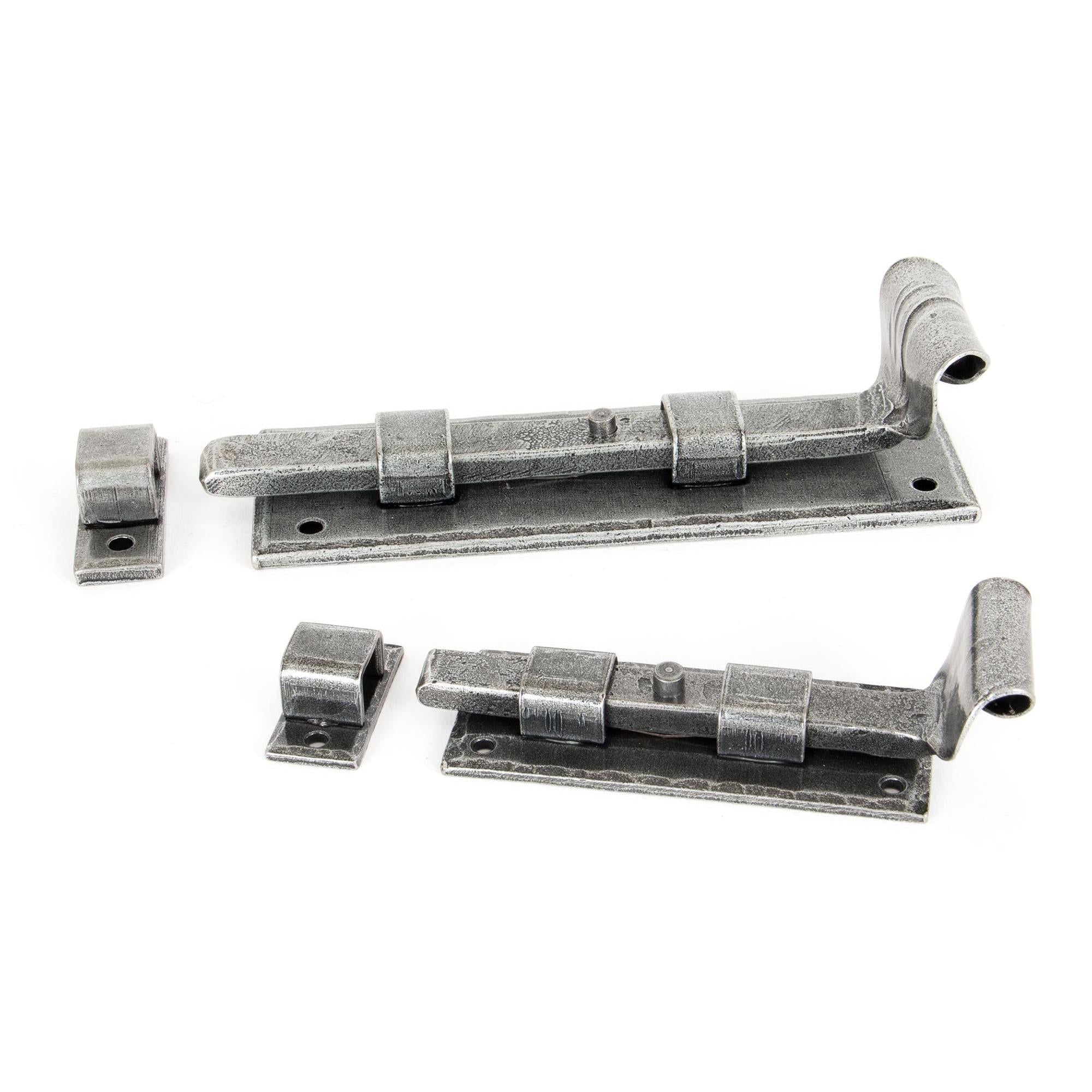 Pewter 4" Straight Door Bolt | From The Anvil - Bolts - From The Anvil - Yester Home
