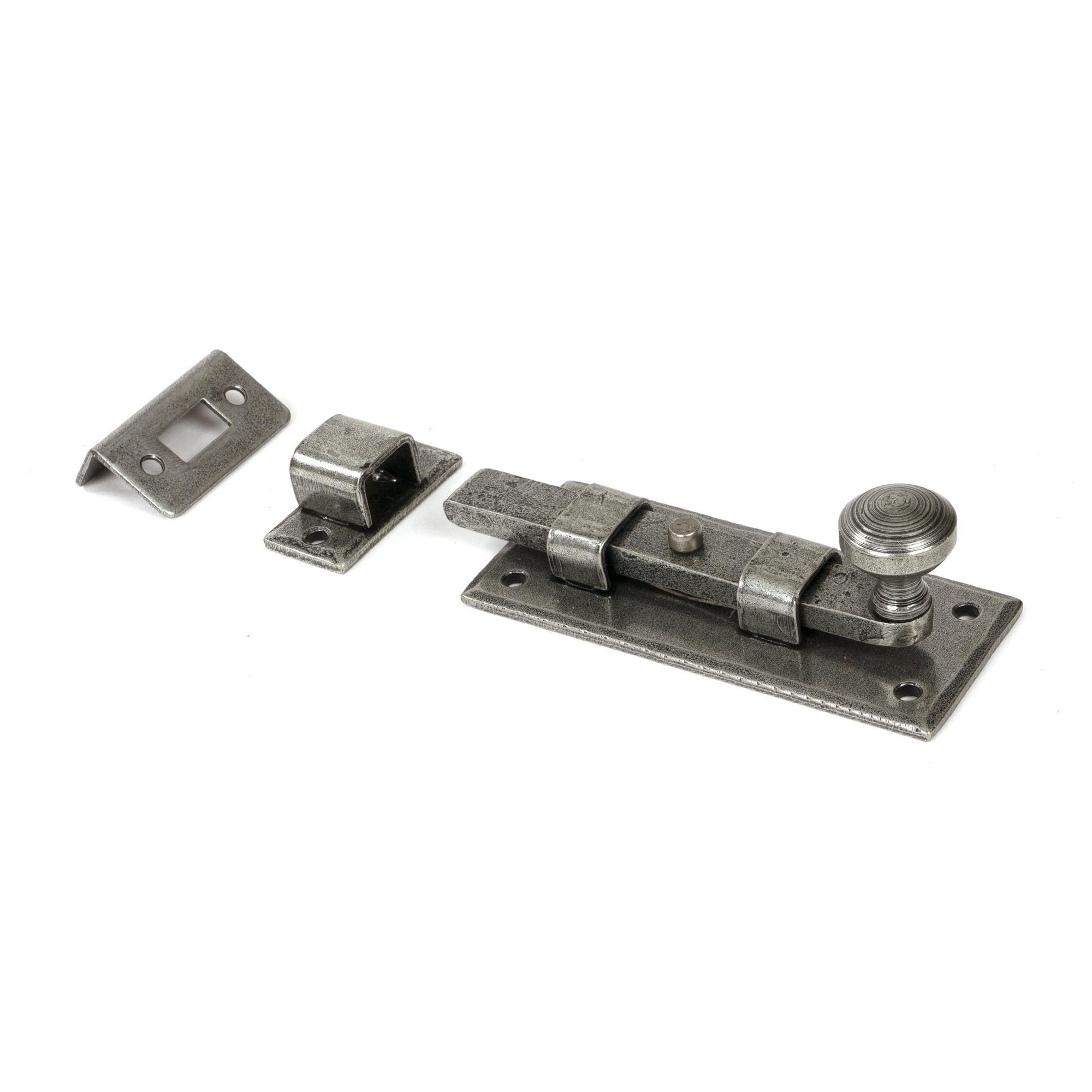 Pewter 4" Straight Knob Bolt | From The Anvil - Bolts - From The Anvil - Yester Home