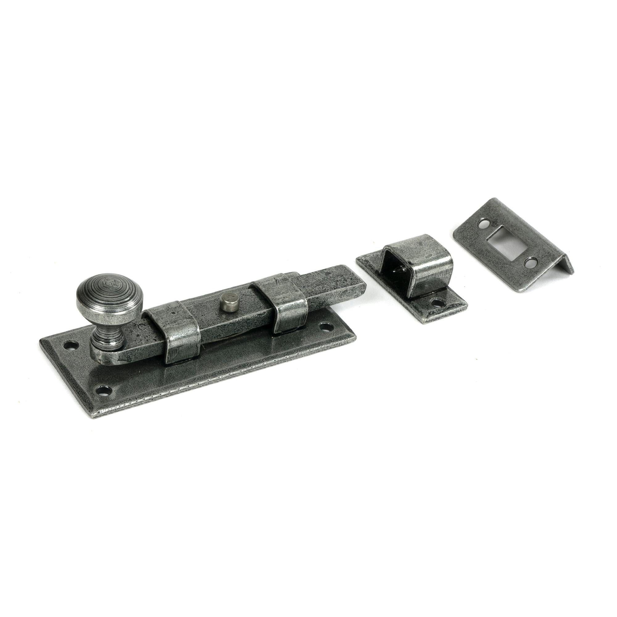 Pewter 4" Straight Knob Bolt | From The Anvil - Bolts - From The Anvil - Yester Home