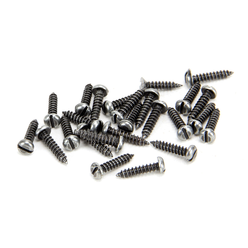 Pewter 4 x 1/2" Round Head Screws (25) | From The Anvil-Screws & Bolts-Yester Home