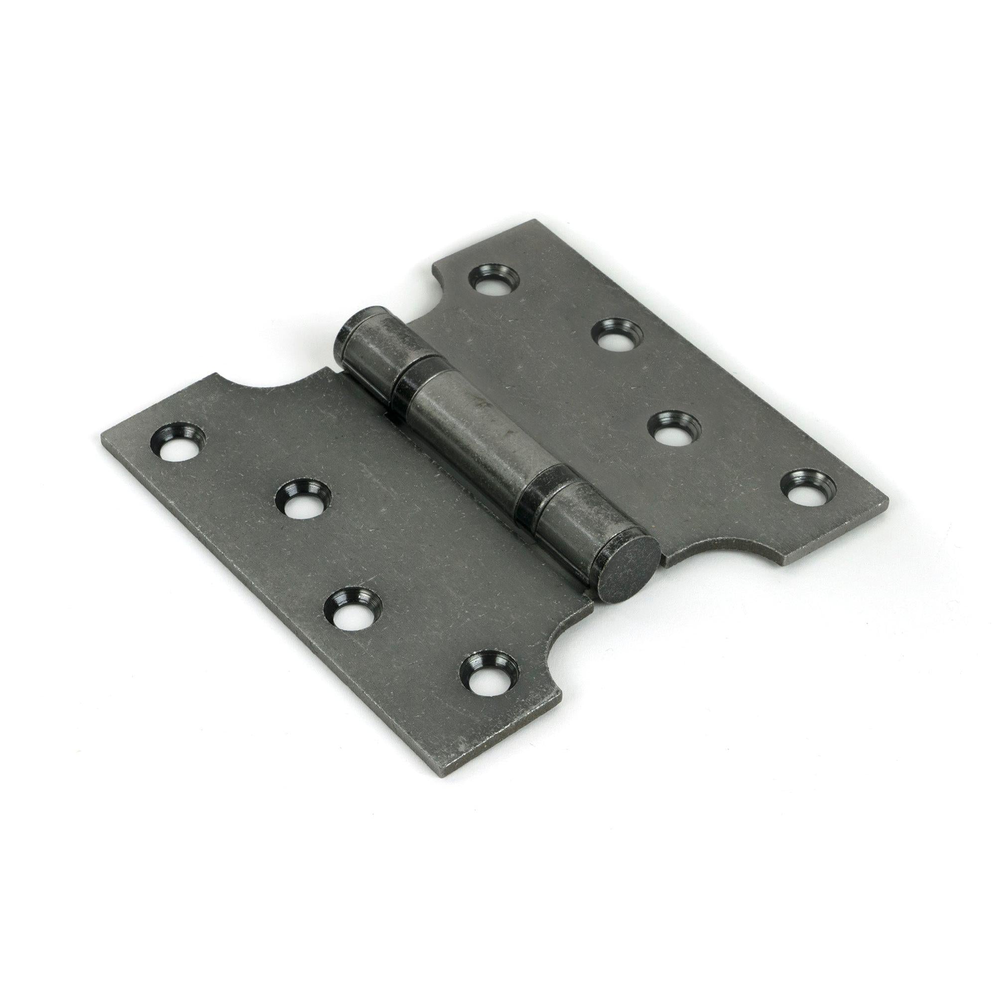 Pewter 4" x 2" x 4" Parliament Hinge (pair) ss | From The Anvil - Parliament Hinges - From The Anvil - Yester Home
