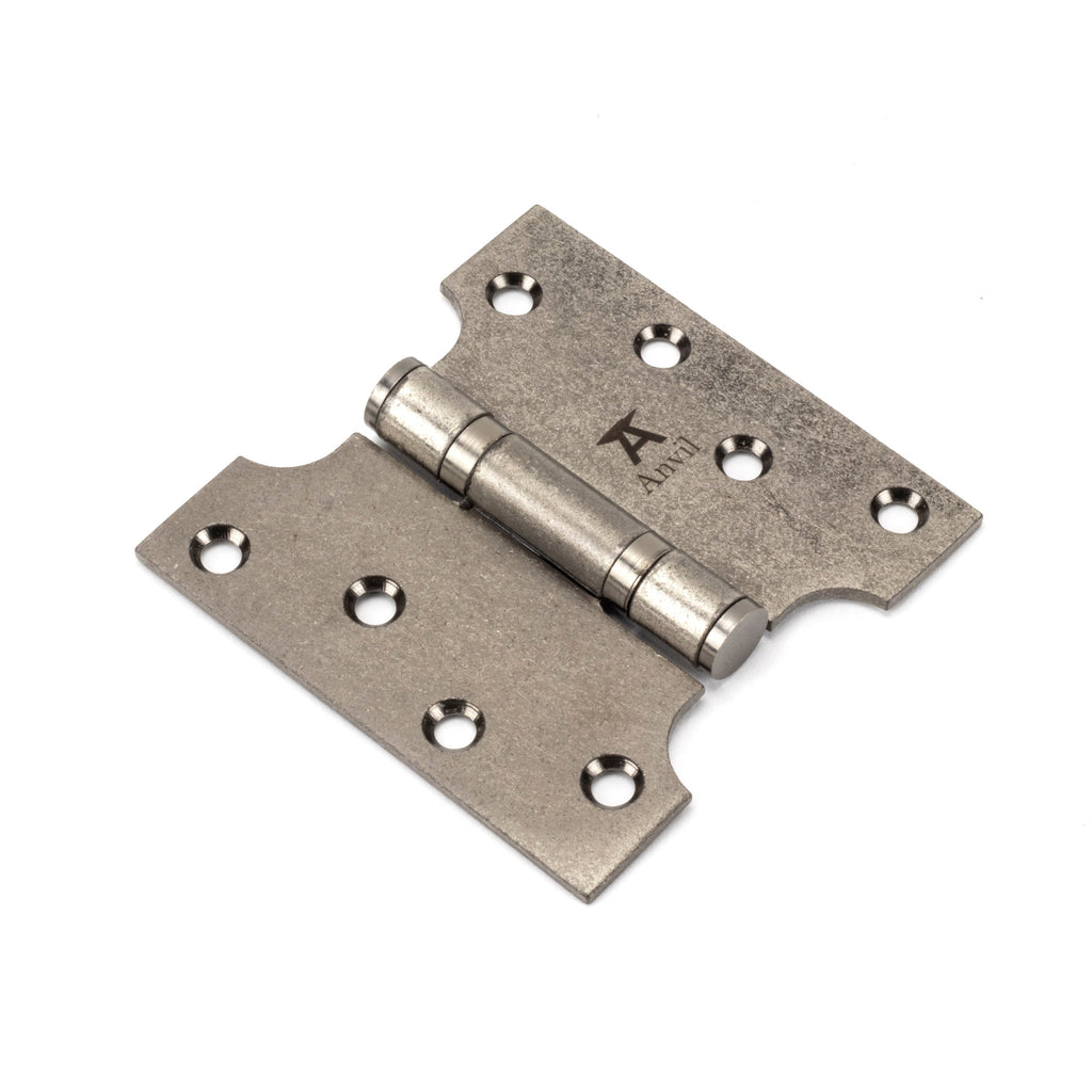 Pewter 4" x 2" x 4" Parliament Hinge (pair) ss | From The Anvil-Parliament Hinges-Yester Home