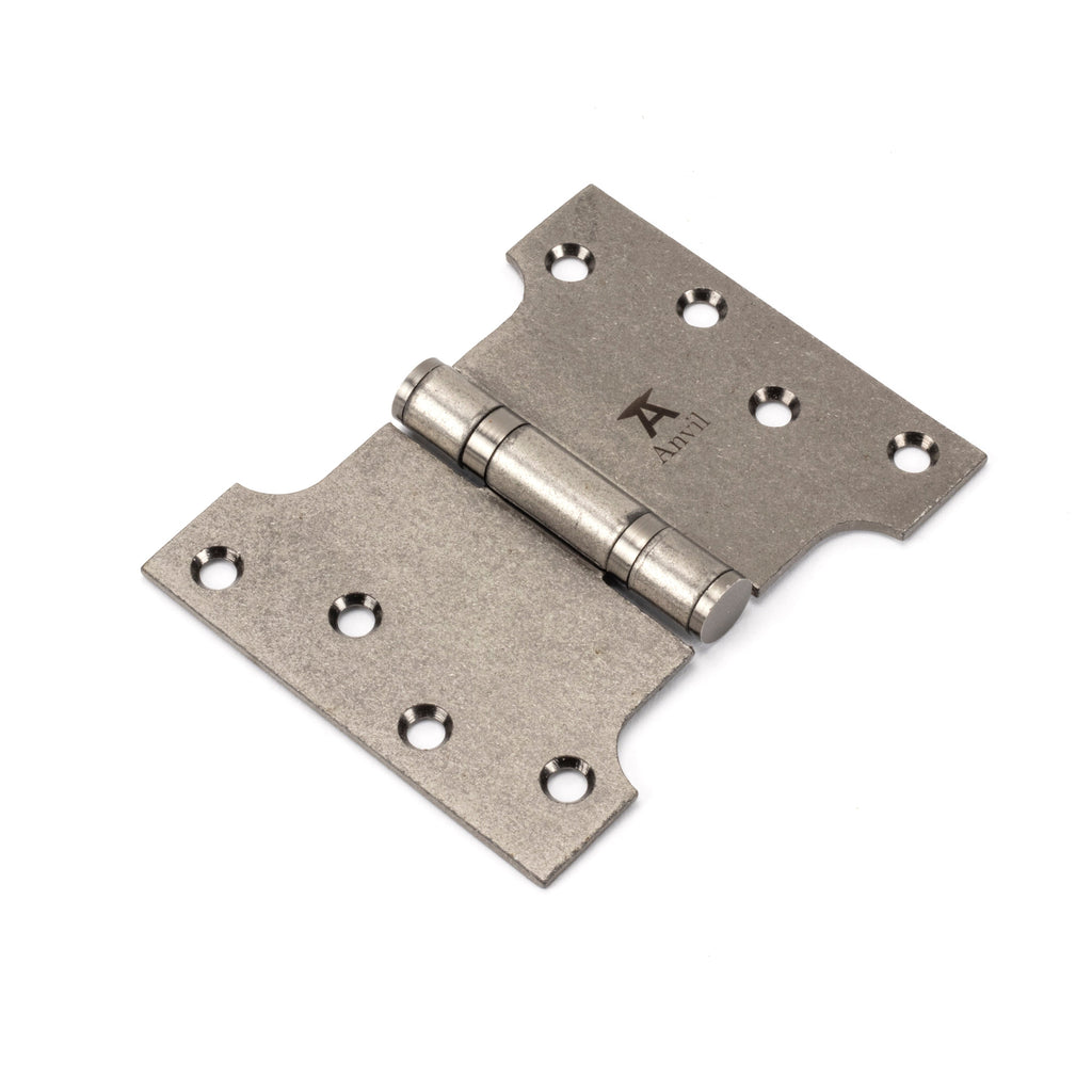 Pewter 4" x 3" x 5" Parliament Hinge (pair) ss | From The Anvil-Parliament Hinges-Yester Home