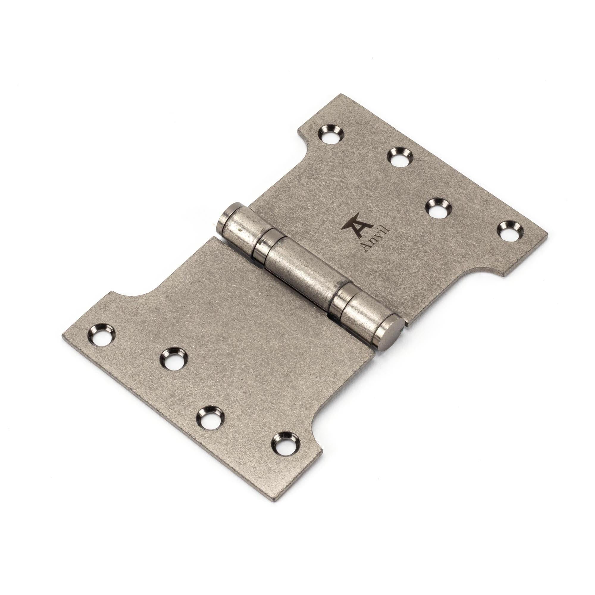 Pewter 4" x 4" x 6" Parliament Hinge (pair) ss | From The Anvil - Parliament Hinges - From The Anvil - Yester Home