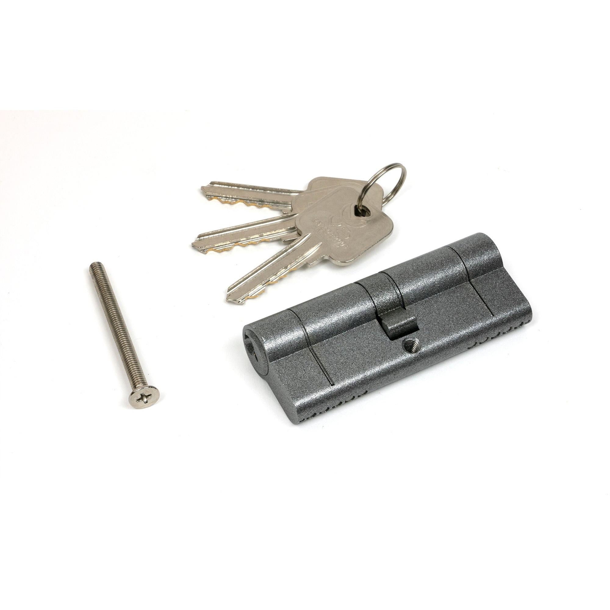 Pewter 40/40 5pin Euro Cylinder | From The Anvil - Euro Cylinders - From The Anvil - Yester Home