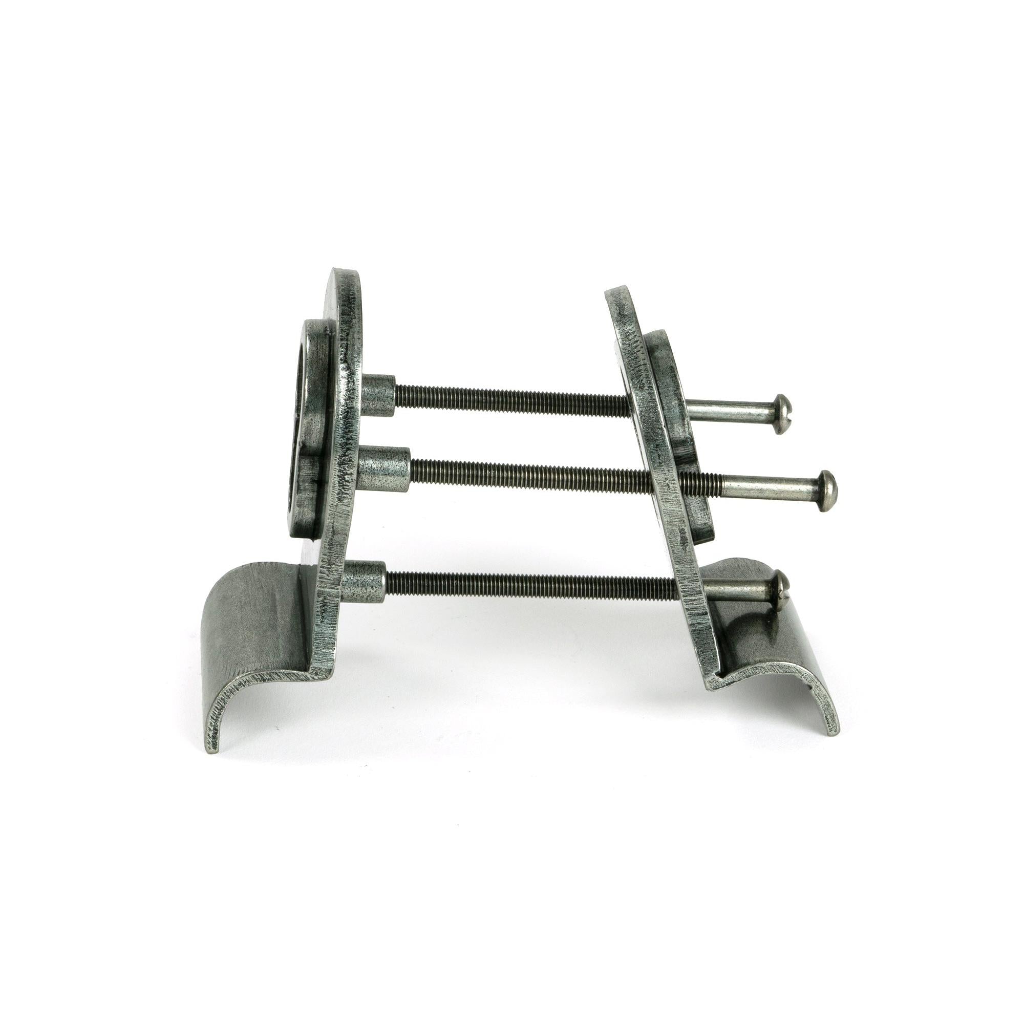 Pewter 50mm Euro Door Pull (Back to Back fixings) | From The Anvil - Euro Pulls - From The Anvil - Yester Home