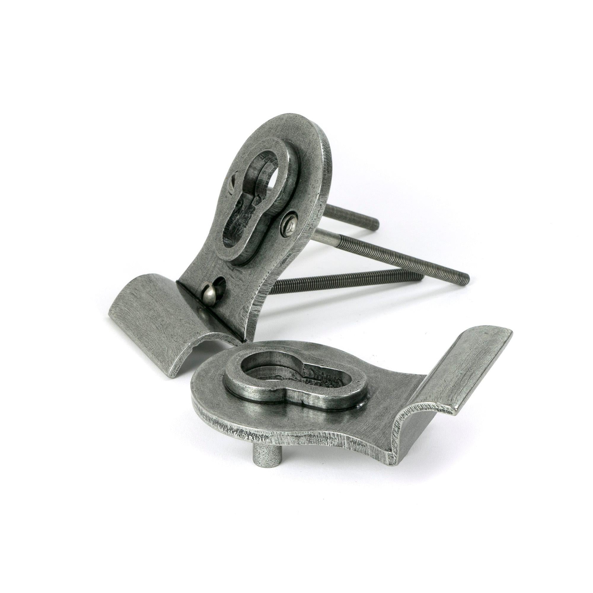 Pewter 50mm Euro Door Pull (Back to Back fixings) | From The Anvil - Euro Pulls - From The Anvil - Yester Home