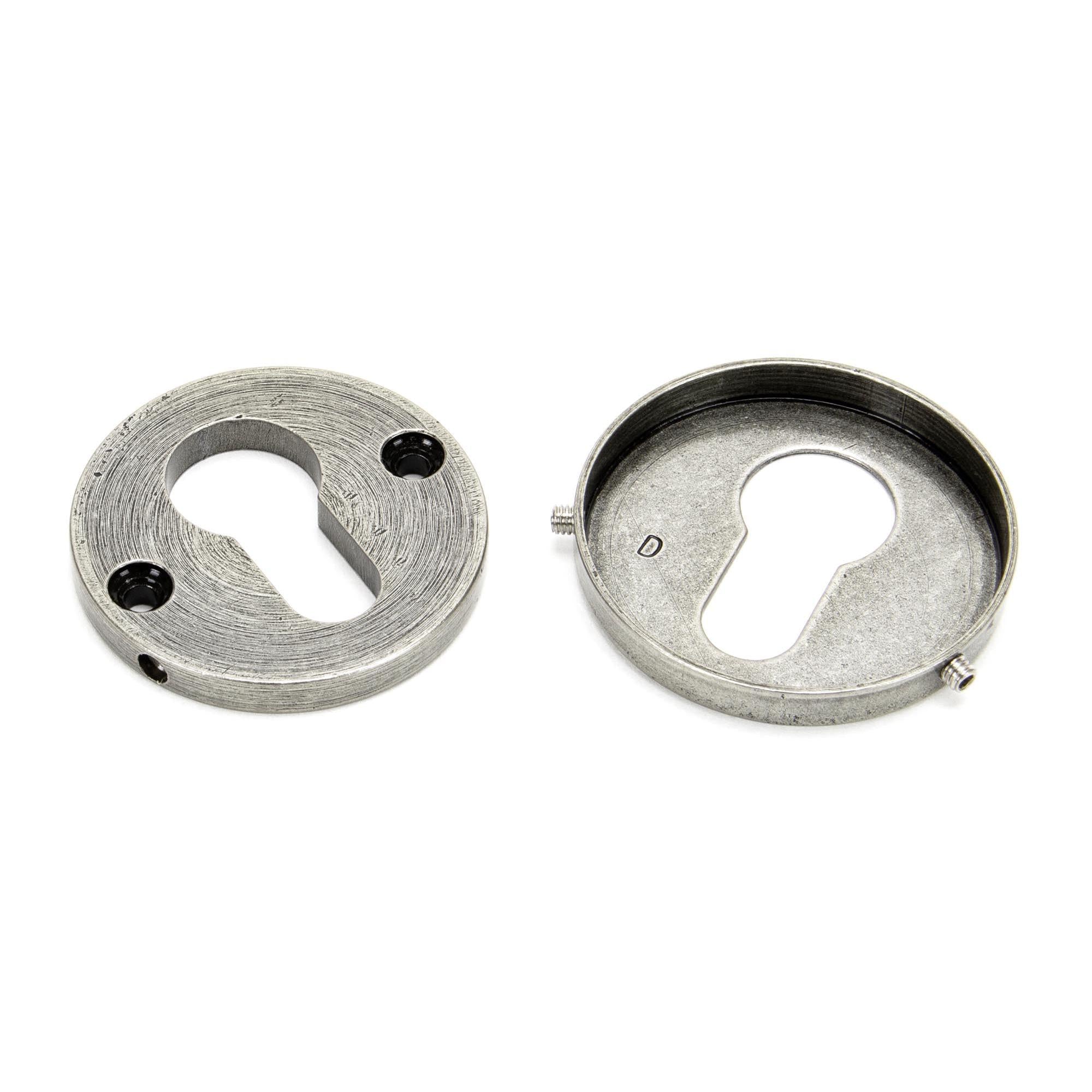 Pewter 52mm Regency Concealed Escutcheon | From The Anvil - Euro Escutcheons - From The Anvil - Yester Home