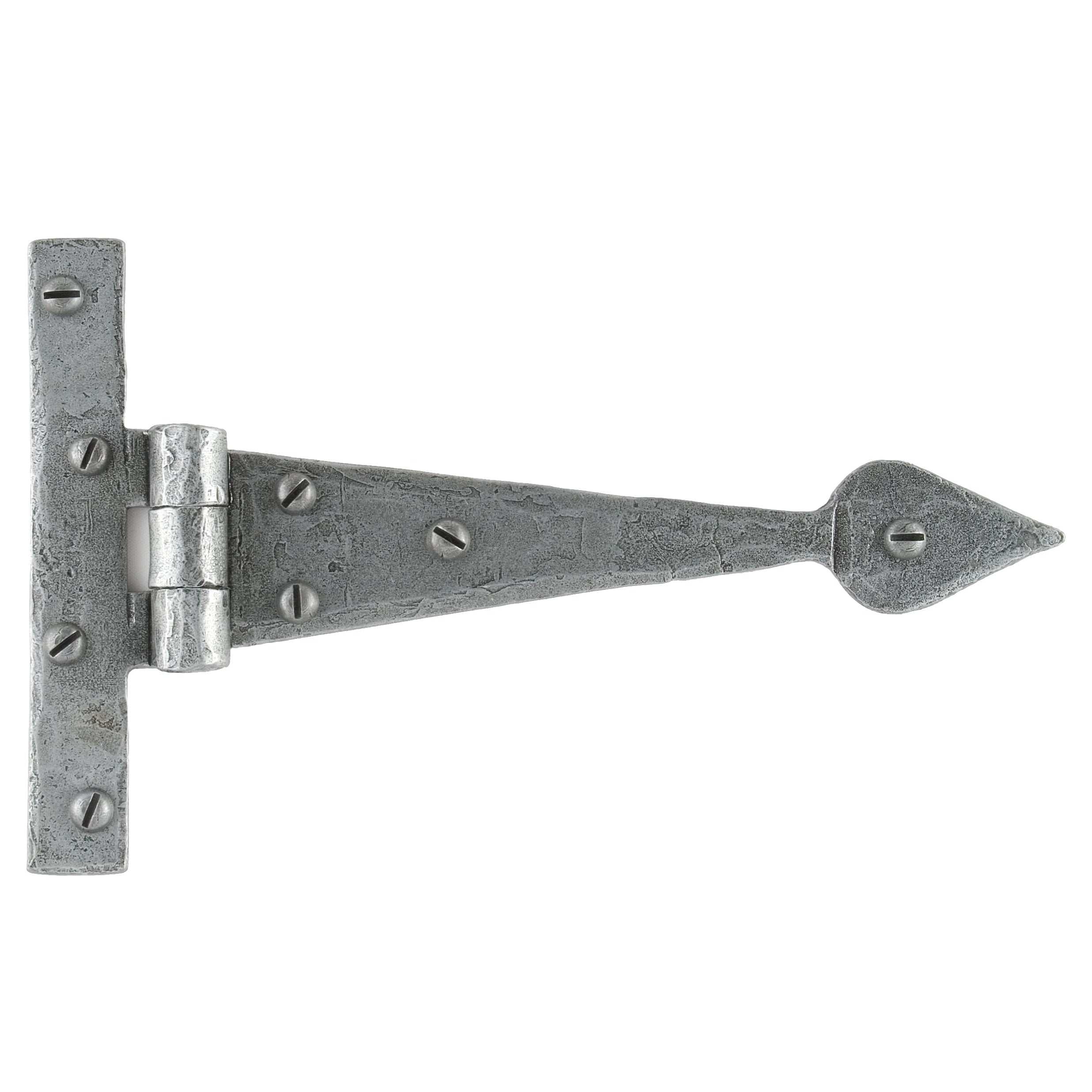 Pewter 6" Arrow Head T Hinge (pair) | From The Anvil-T Hinges-Yester Home