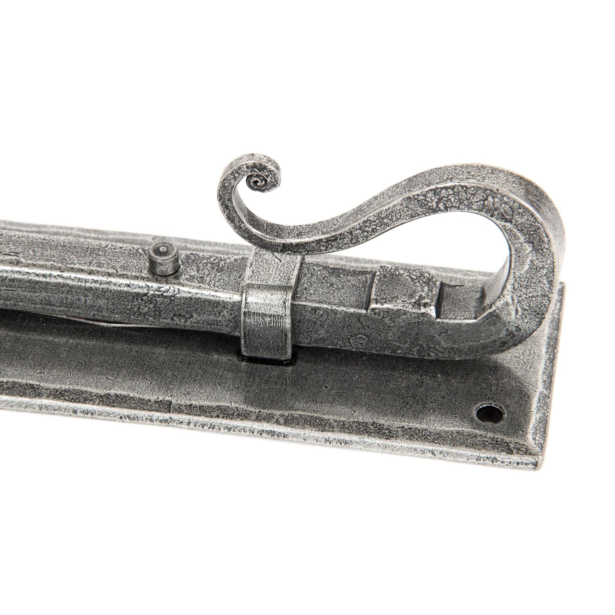 Pewter 6" Shepherd's Crook Universal Bolt | From The Anvil - Bolts - From The Anvil - Yester Home