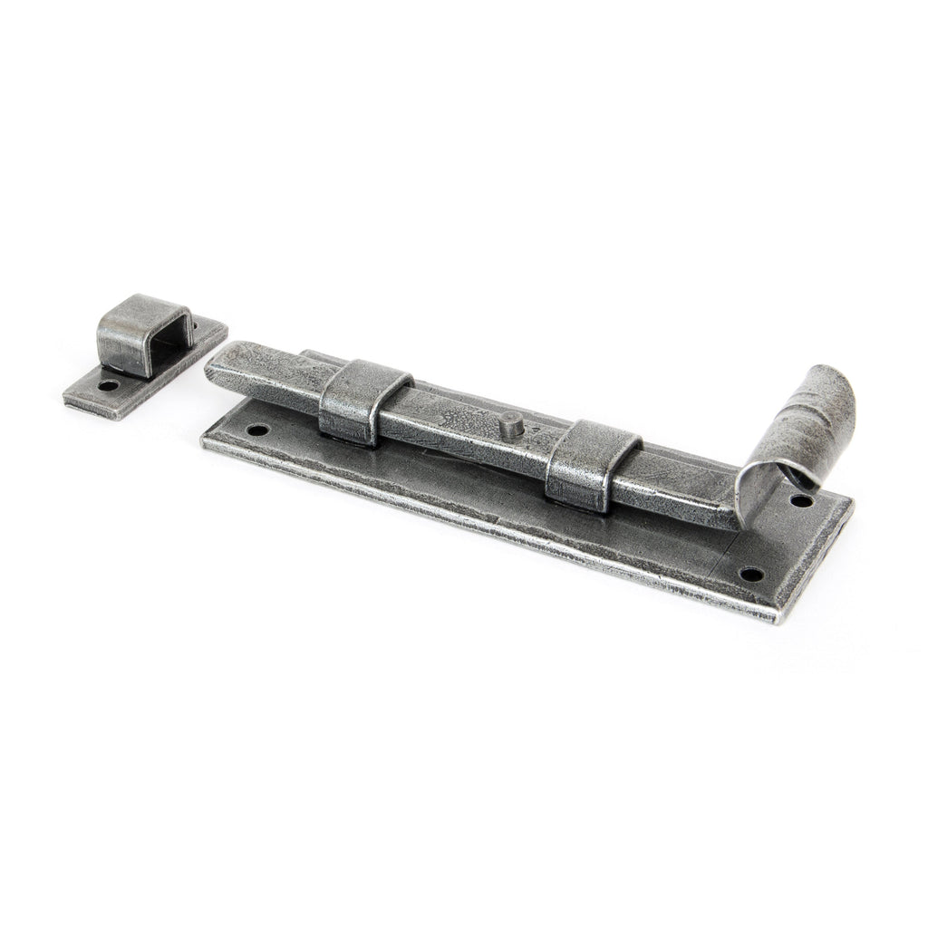 Pewter 6" Straight Door Bolt | From The Anvil-Bolts-Yester Home