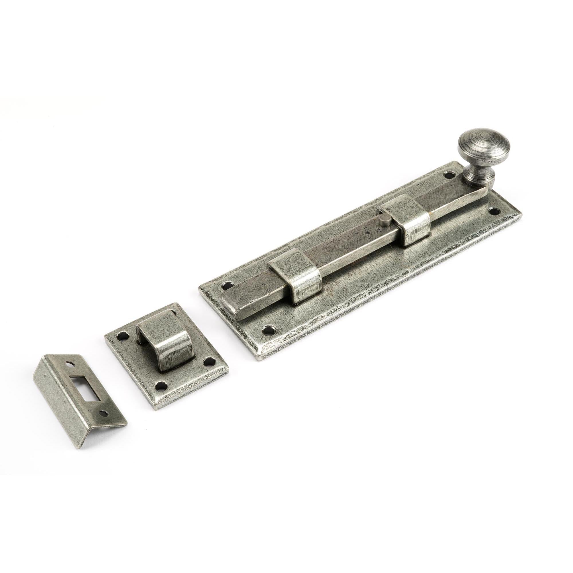 Pewter 6" Straight Knob Bolt | From The Anvil - Bolts - From The Anvil - Yester Home