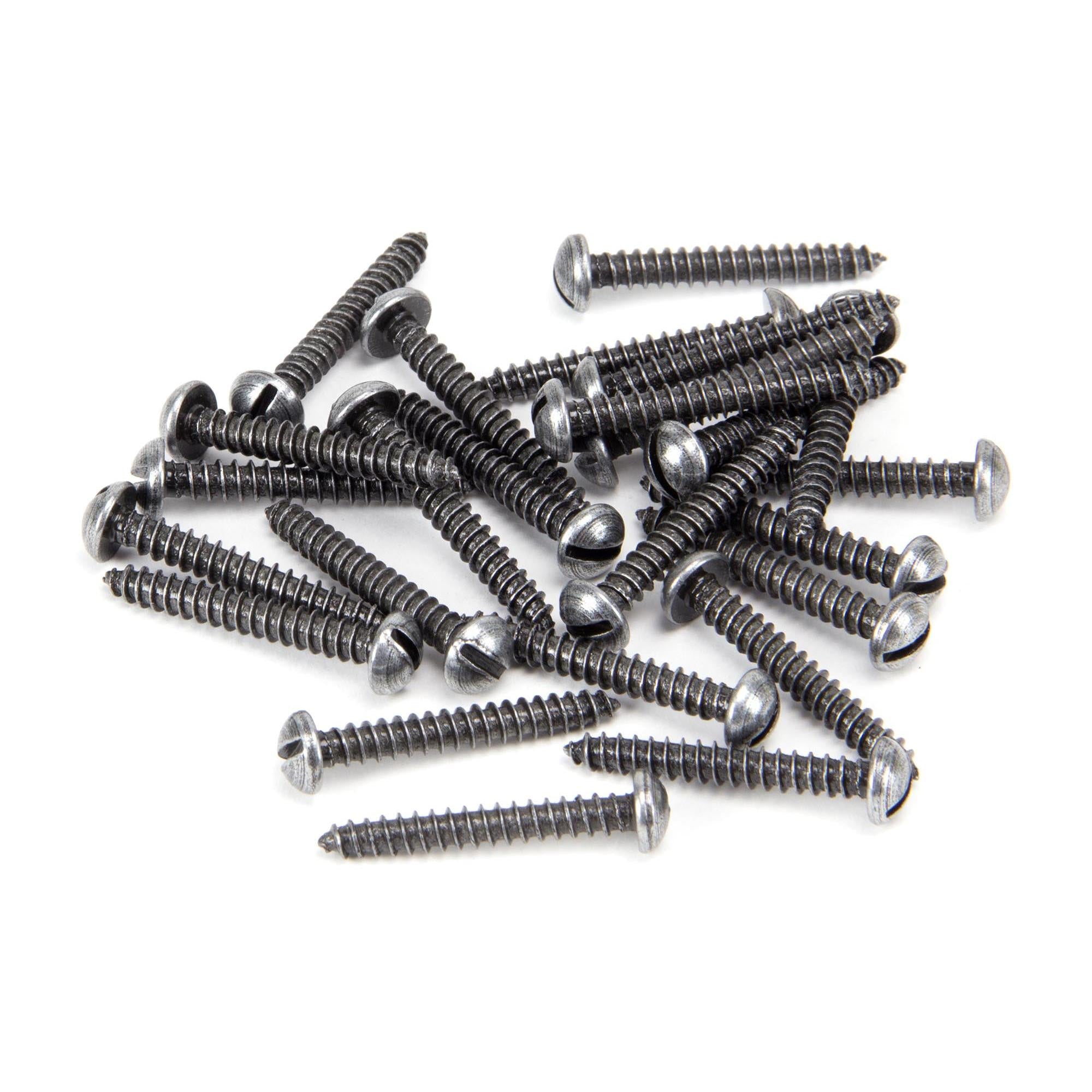 Pewter 6 x 1" Round Head Screws (25) | From The Anvil - Screws & Bolts - From The Anvil - Yester Home