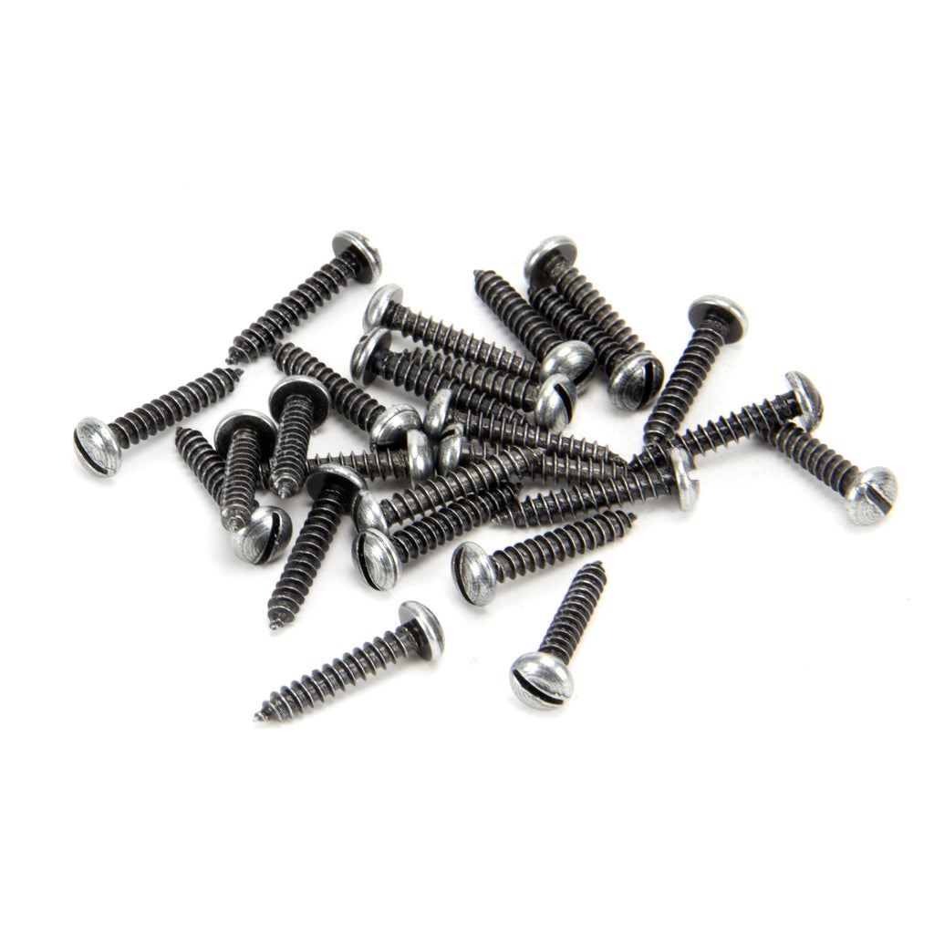 Pewter 6 x 3/4" Round Head Screws (25) | From The Anvil-Screws & Bolts-Yester Home