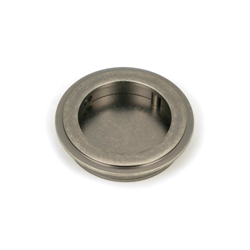 Pewter 60mm Art Deco Round Pull | From The Anvil-Cabinet Pulls-Yester Home