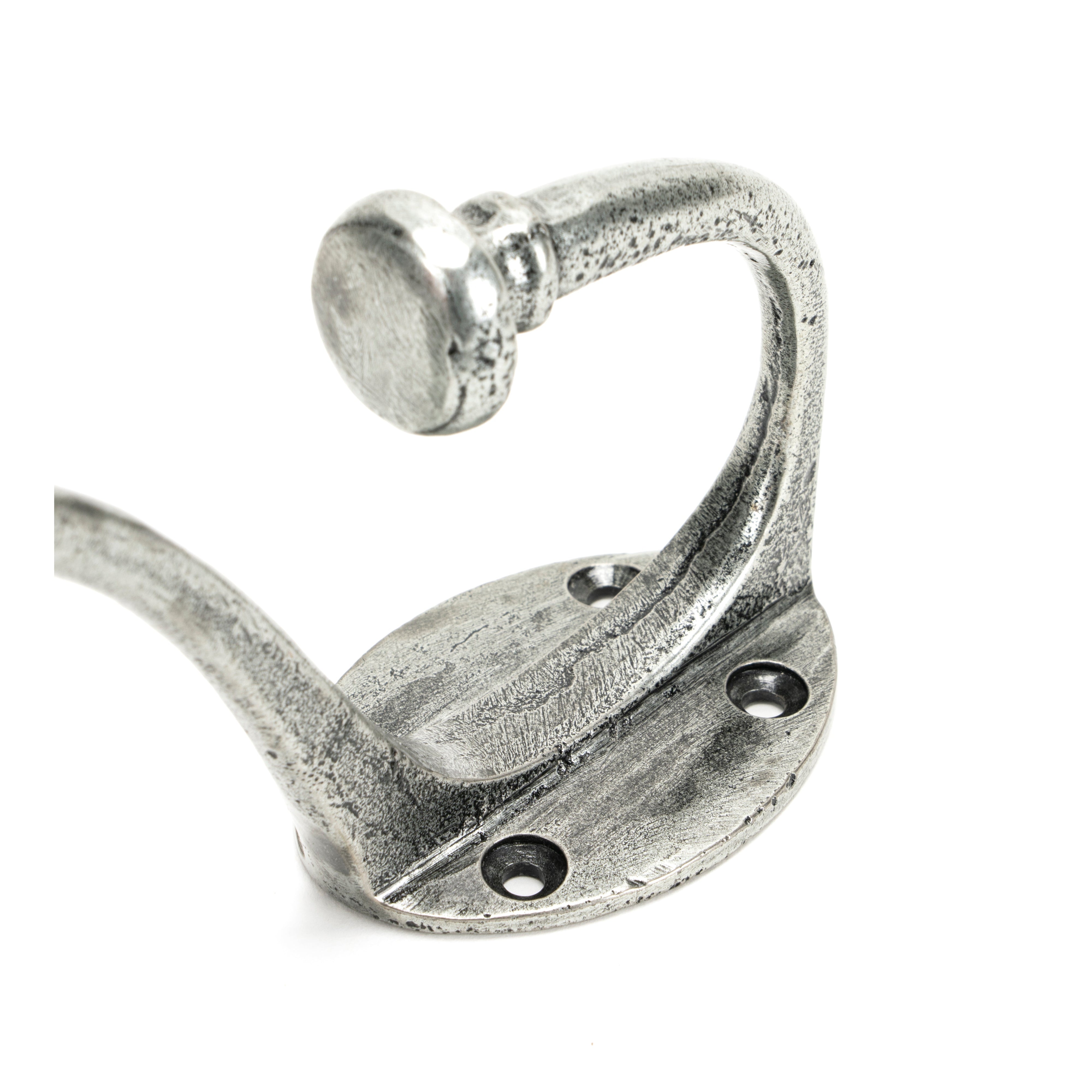 Pewter 7 3/4" Hat & Coat Hook | From The Anvil-Coat Hooks-Yester Home