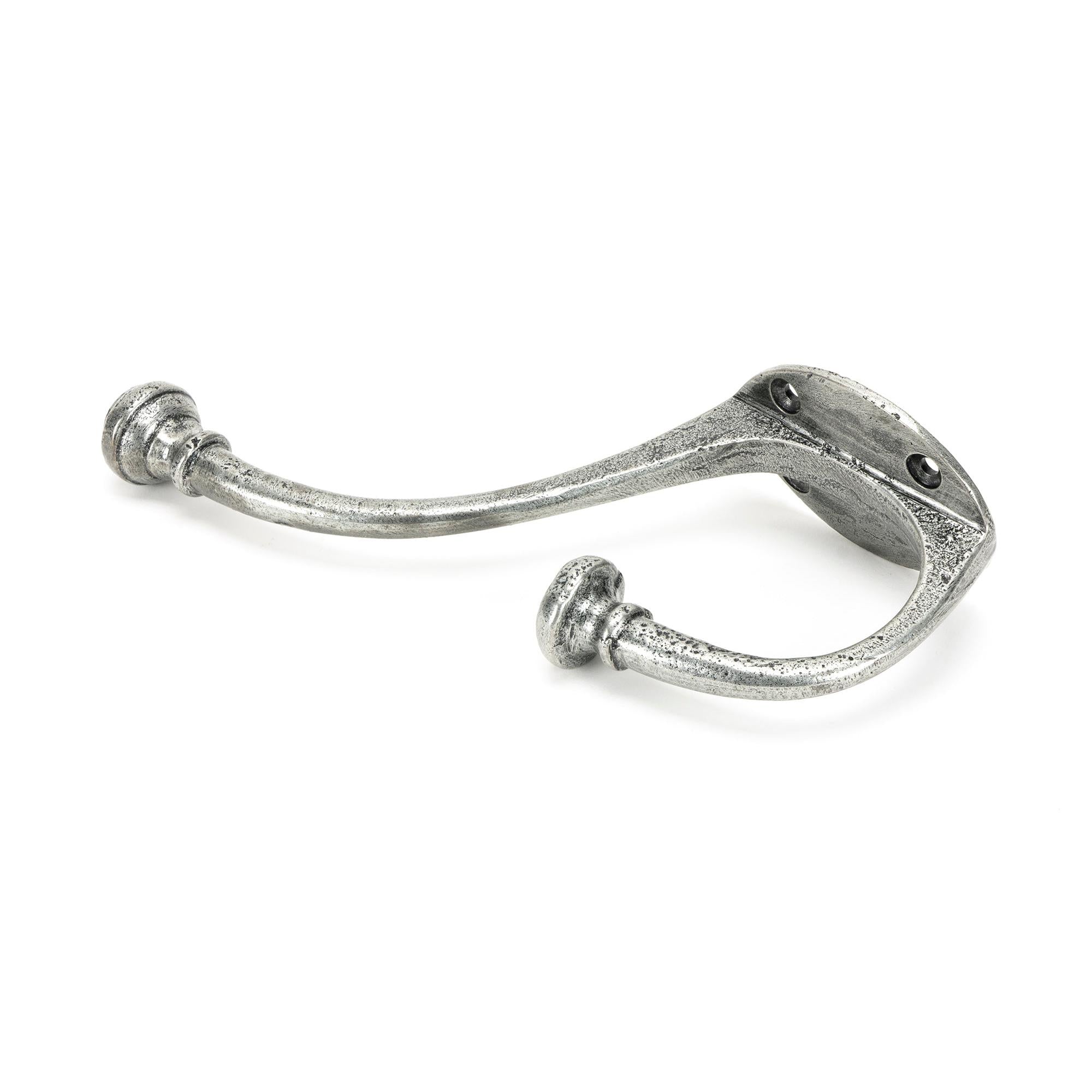 Pewter 7 3/4" Hat & Coat Hook | From The Anvil - Coat Hooks - From The Anvil - Yester Home