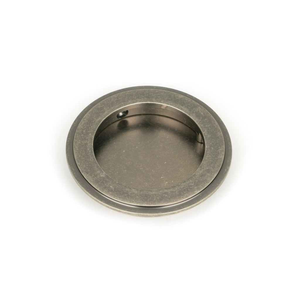 Pewter 75mm Art Deco Round Pull | From The Anvil-Cabinet Pulls-Yester Home