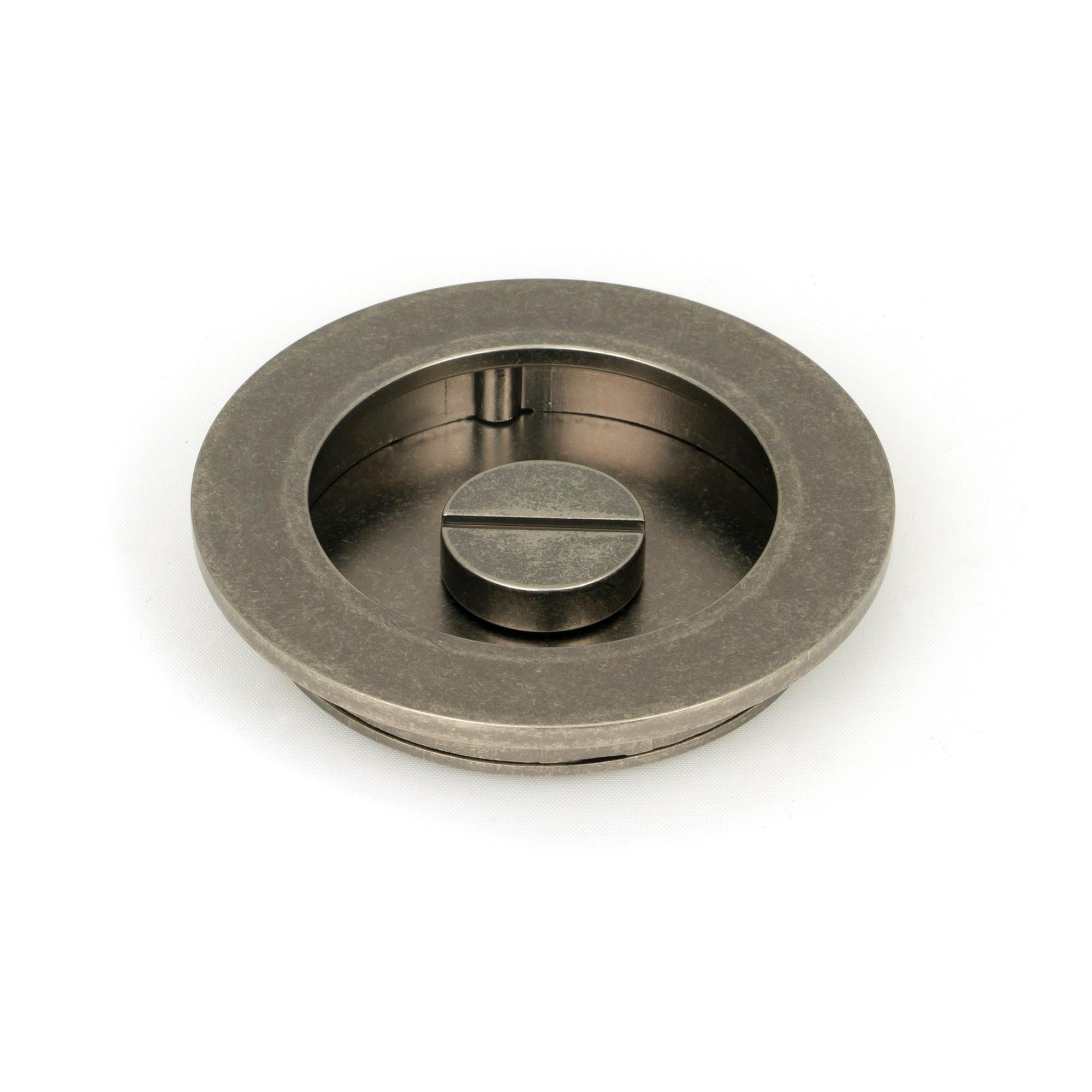 Pewter 75mm Plain Round Pull - Privacy Set | From The Anvil - Cabinet Pulls - From The Anvil - Yester Home