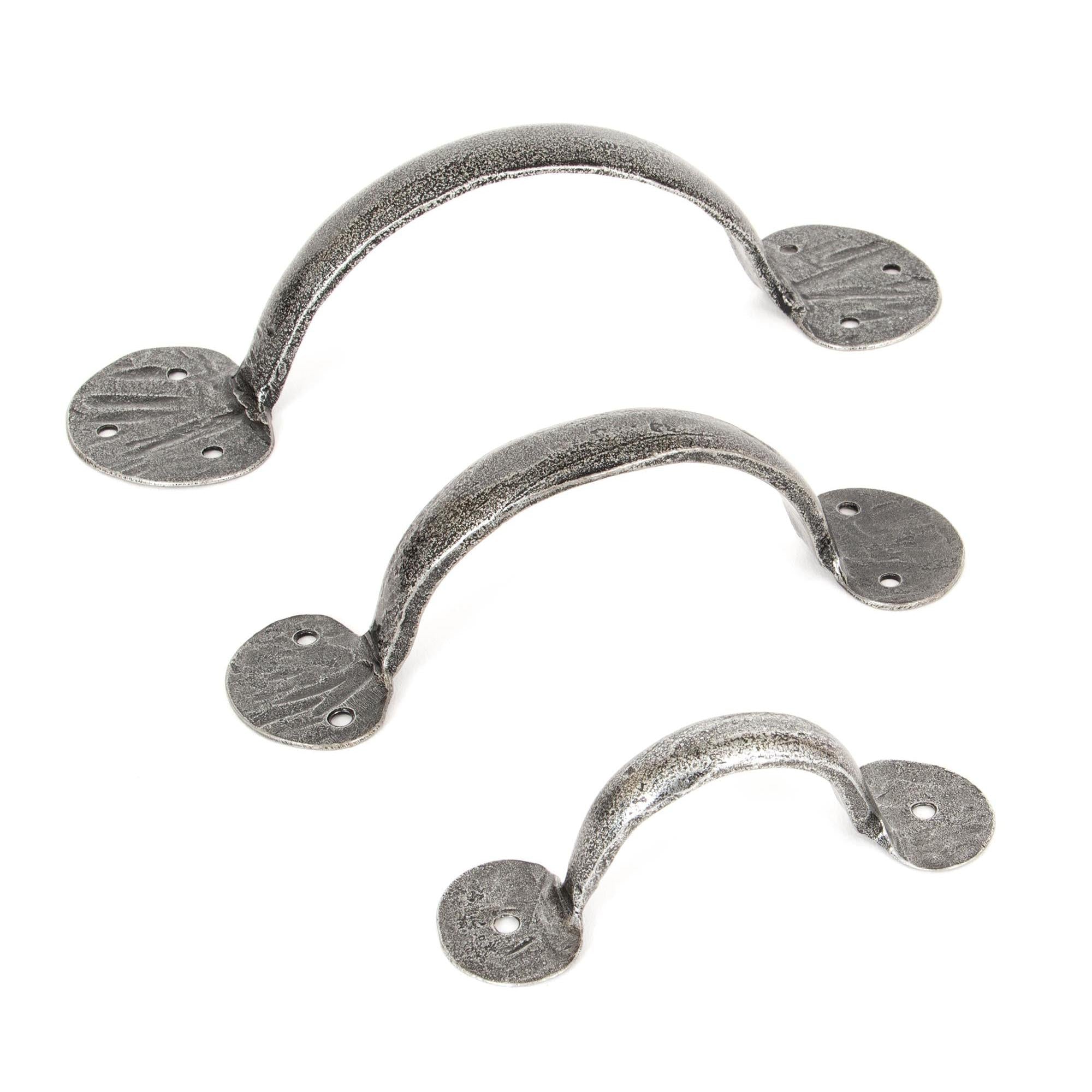 Pewter 8" Bean D Handle | From The Anvil - D Handles - From The Anvil - Yester Home