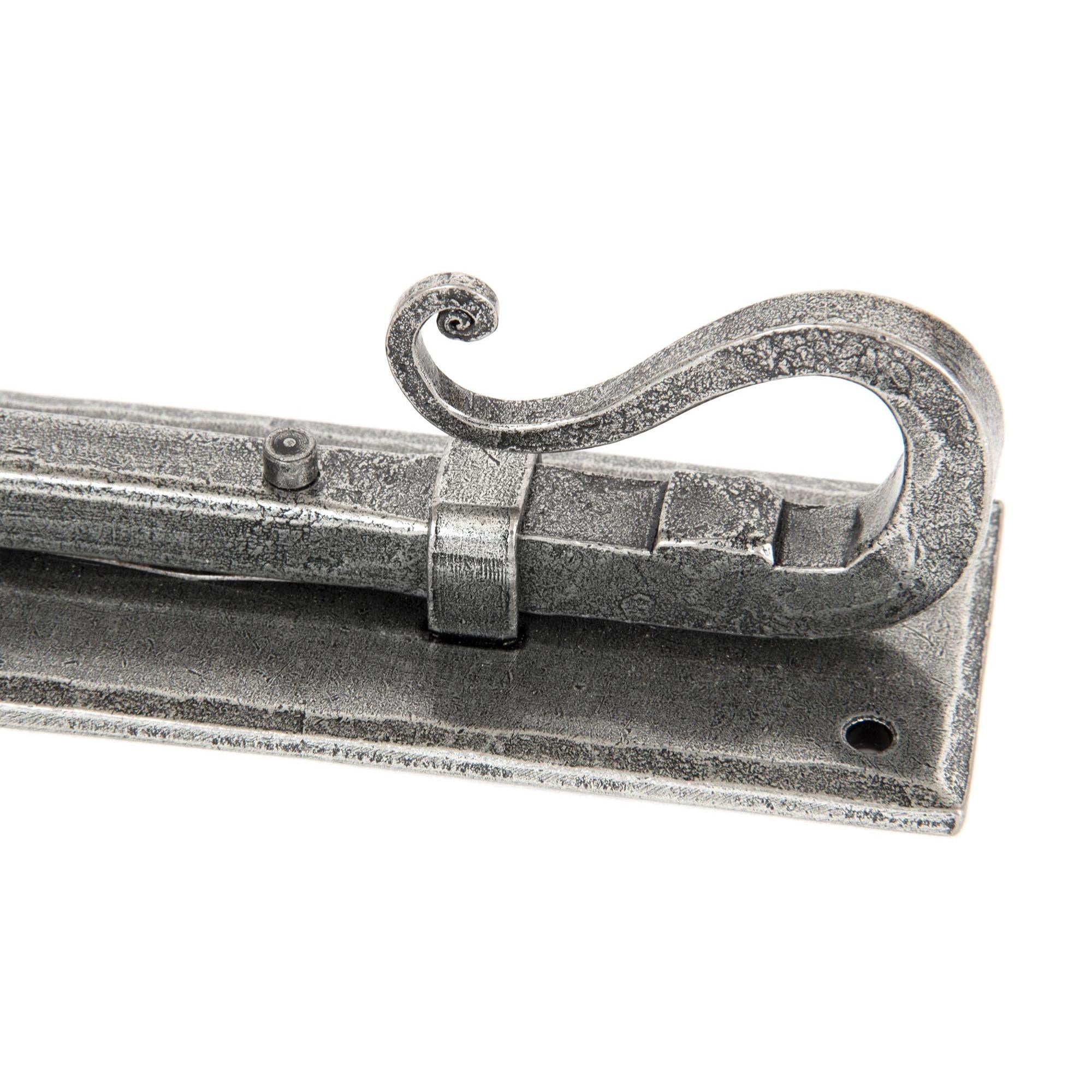 Pewter 8" Shepherd's Crook Universal Bolt | From The Anvil - Bolts - From The Anvil - Yester Home