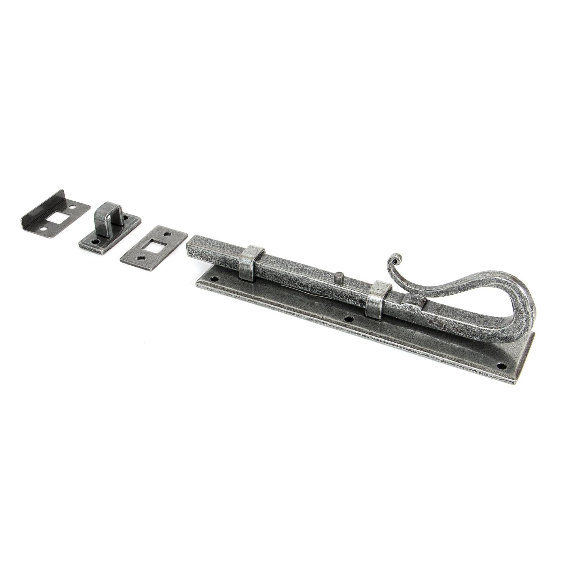 Pewter 8" Shepherd's Crook Universal Bolt | From The Anvil - Bolts - From The Anvil - Yester Home