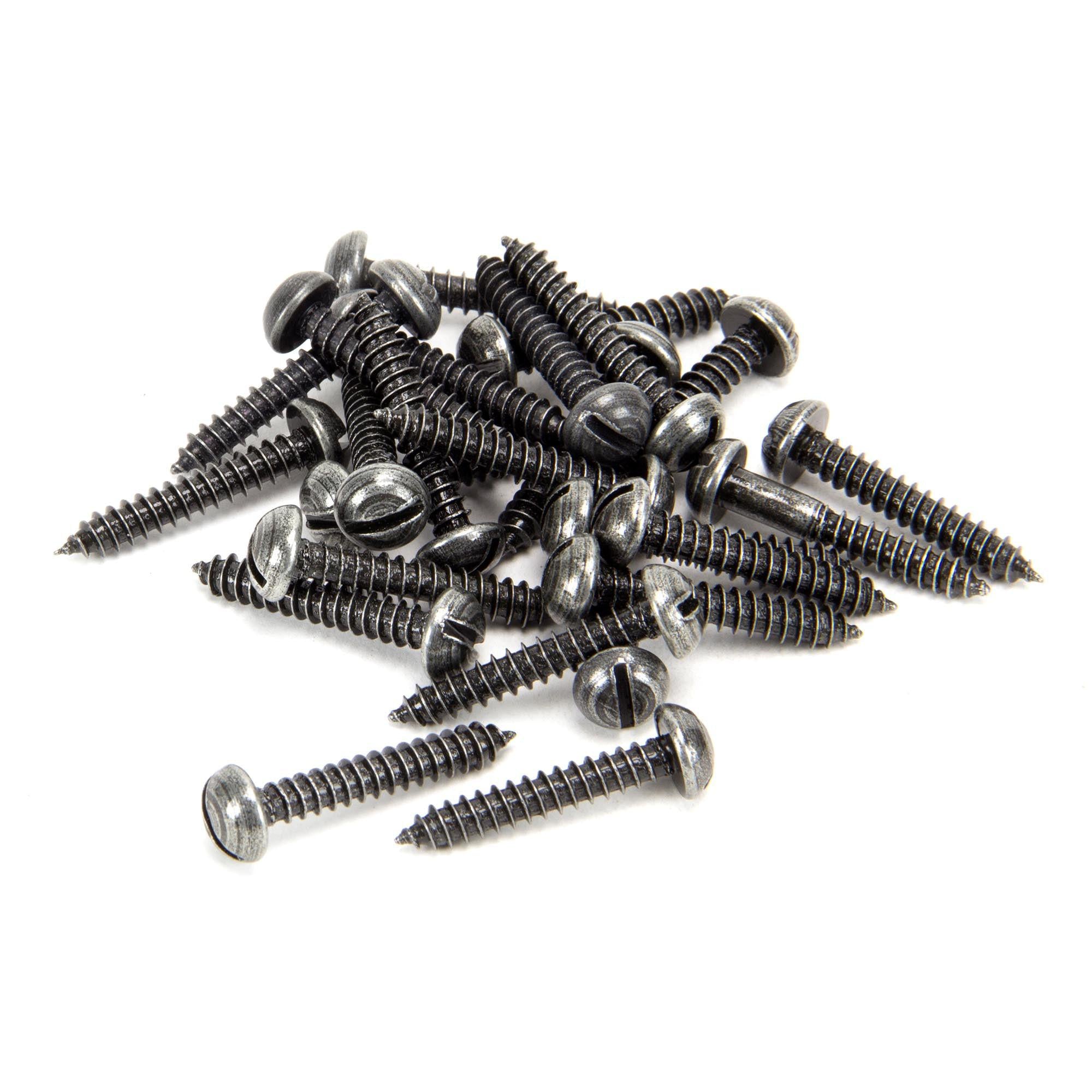 Pewter 8 x 1" Round Head Screws (25) | From The Anvil - Screws & Bolts - From The Anvil - Yester Home