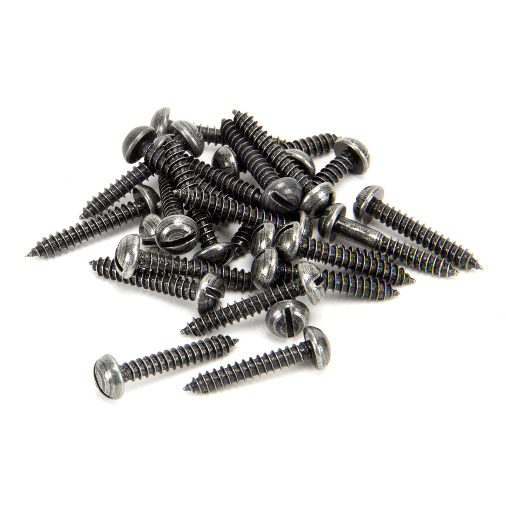 Pewter 8 x 1" Round Head Screws (25) | From The Anvil-Screws & Bolts-Yester Home
