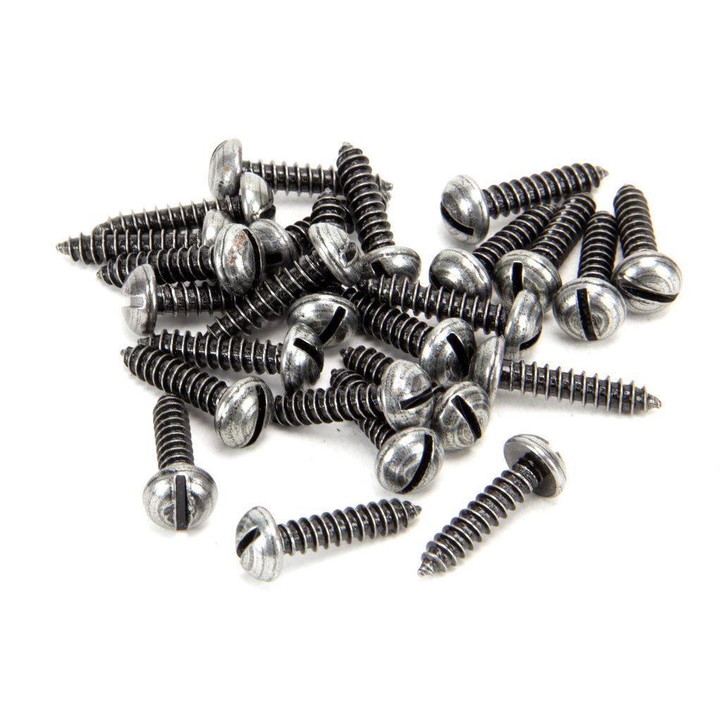Pewter 8 x 3/4" Round Head Screws (25) | From The Anvil-Screws & Bolts-Yester Home