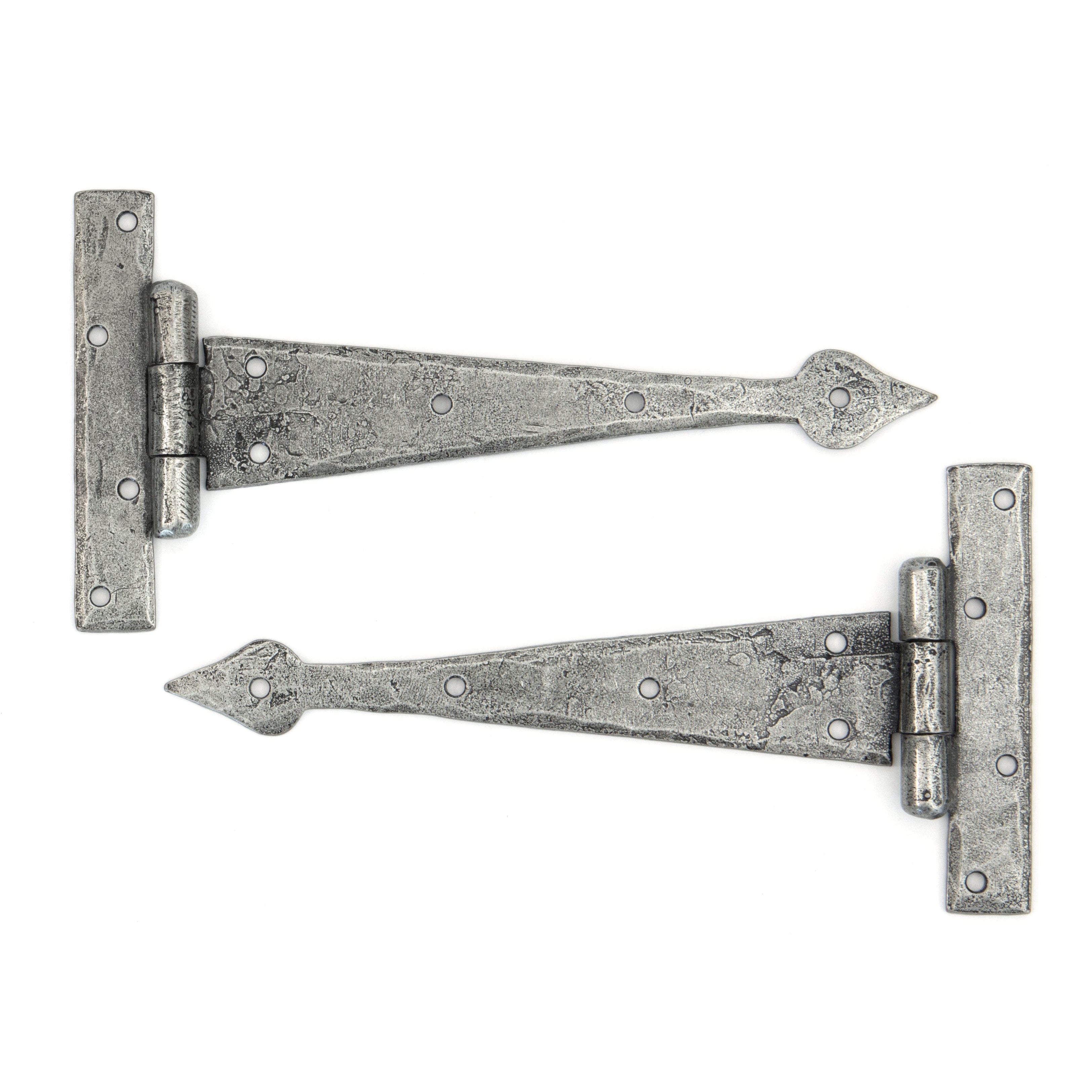 Pewter 9" Arrow Head T Hinge (pair) | From The Anvil-T Hinges-Yester Home