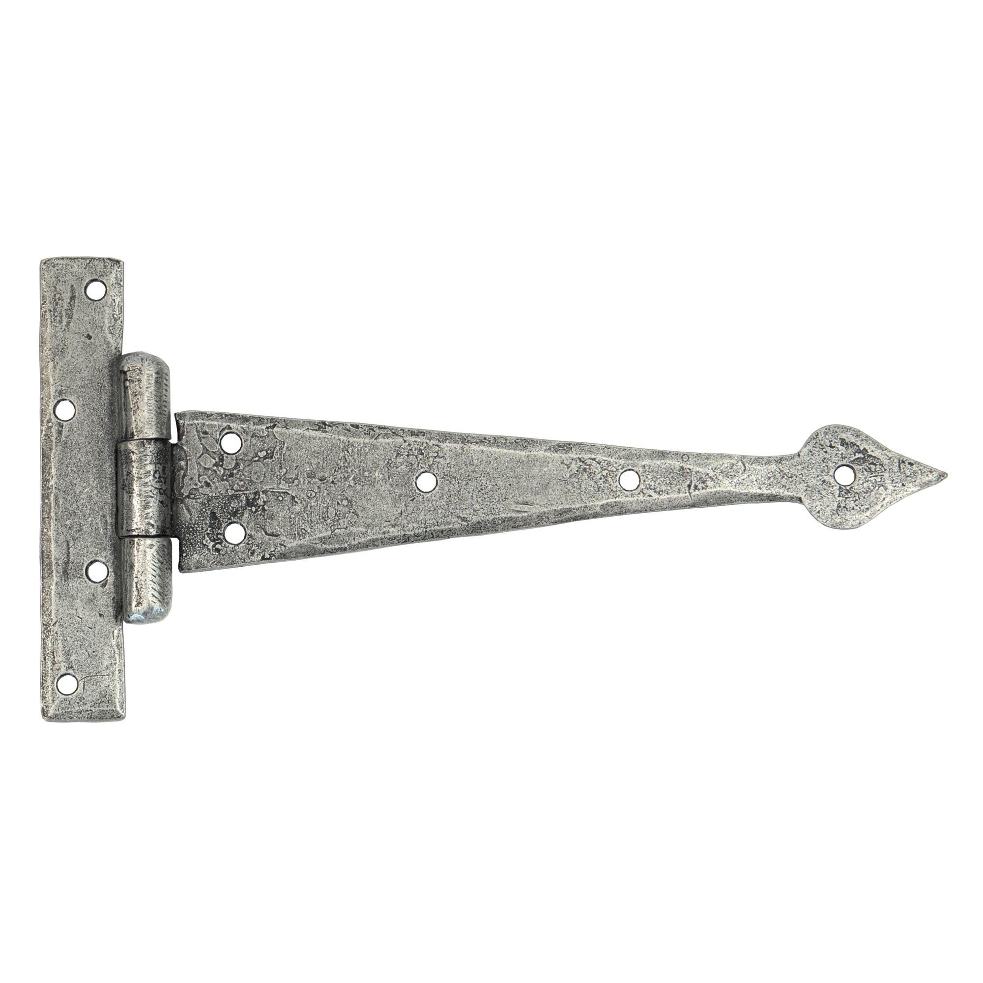 Pewter 9" Arrow Head T Hinge (pair) | From The Anvil - T Hinges - From The Anvil - Yester Home