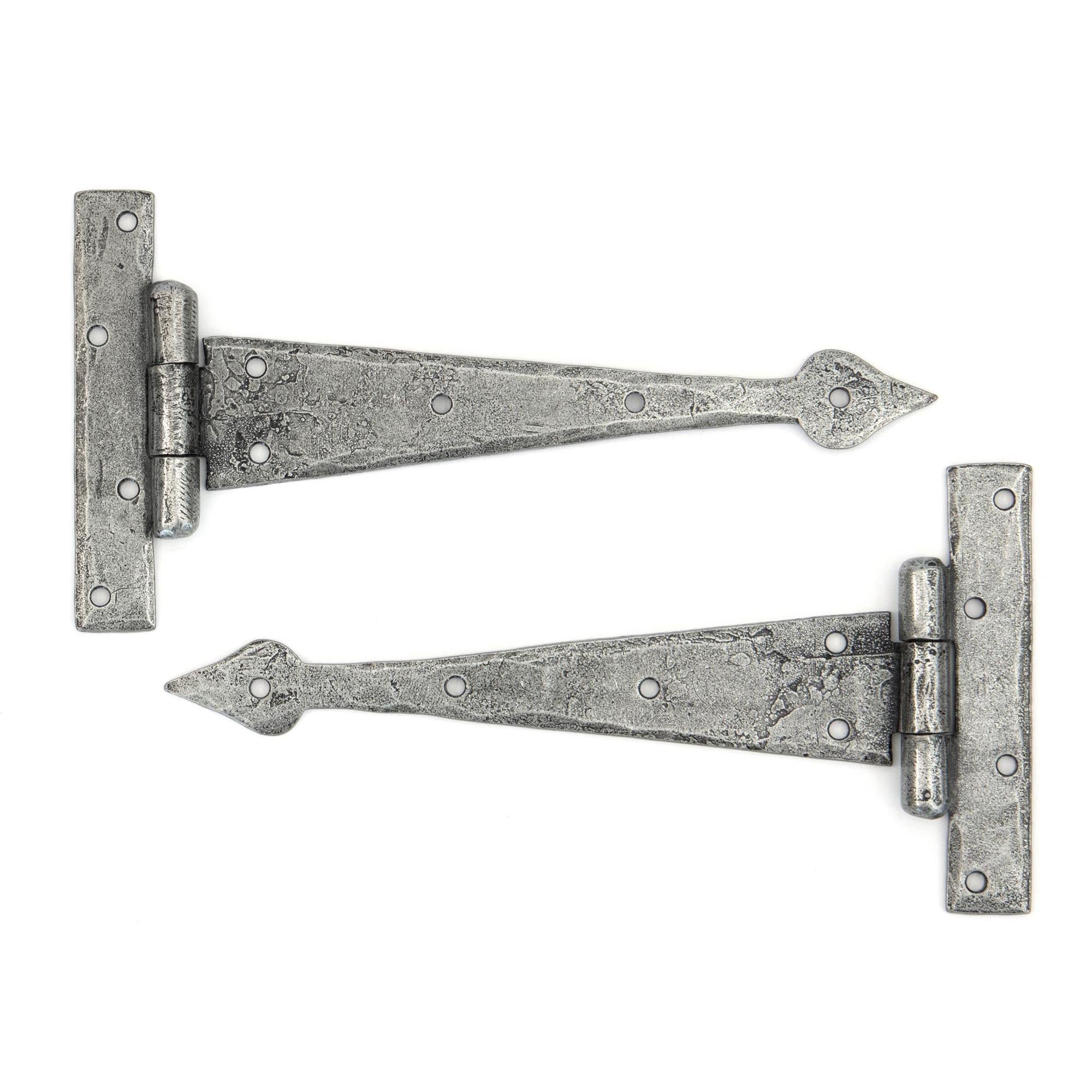 Pewter 9" Arrow Head T Hinge (pair) | From The Anvil - T Hinges - From The Anvil - Yester Home