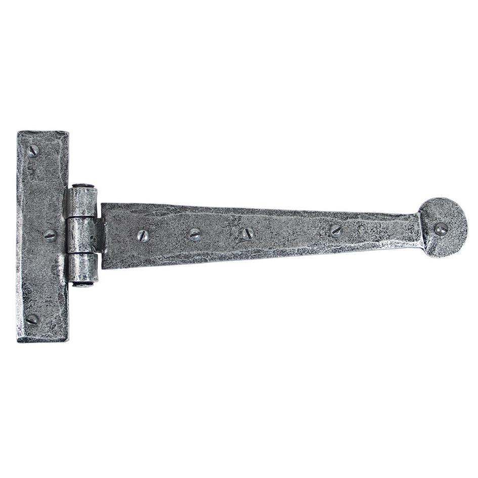 Pewter 9" Penny End T Hinge (pair) | From The Anvil-T Hinges-Yester Home