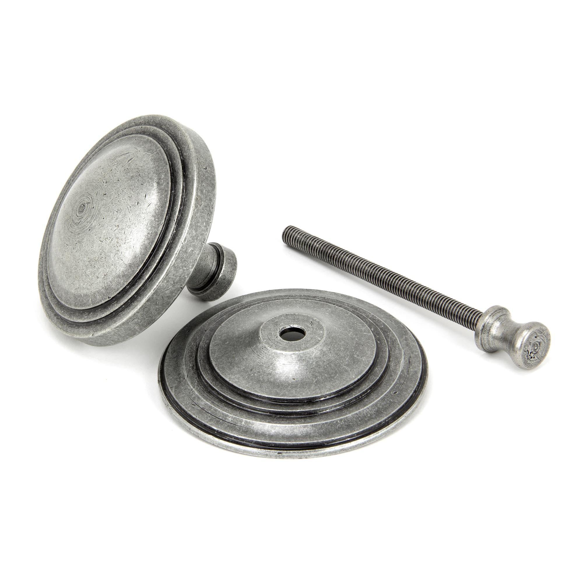 Pewter Art Deco Centre Door Knob | From The Anvil - Centre Door Knobs - From The Anvil - Yester Home