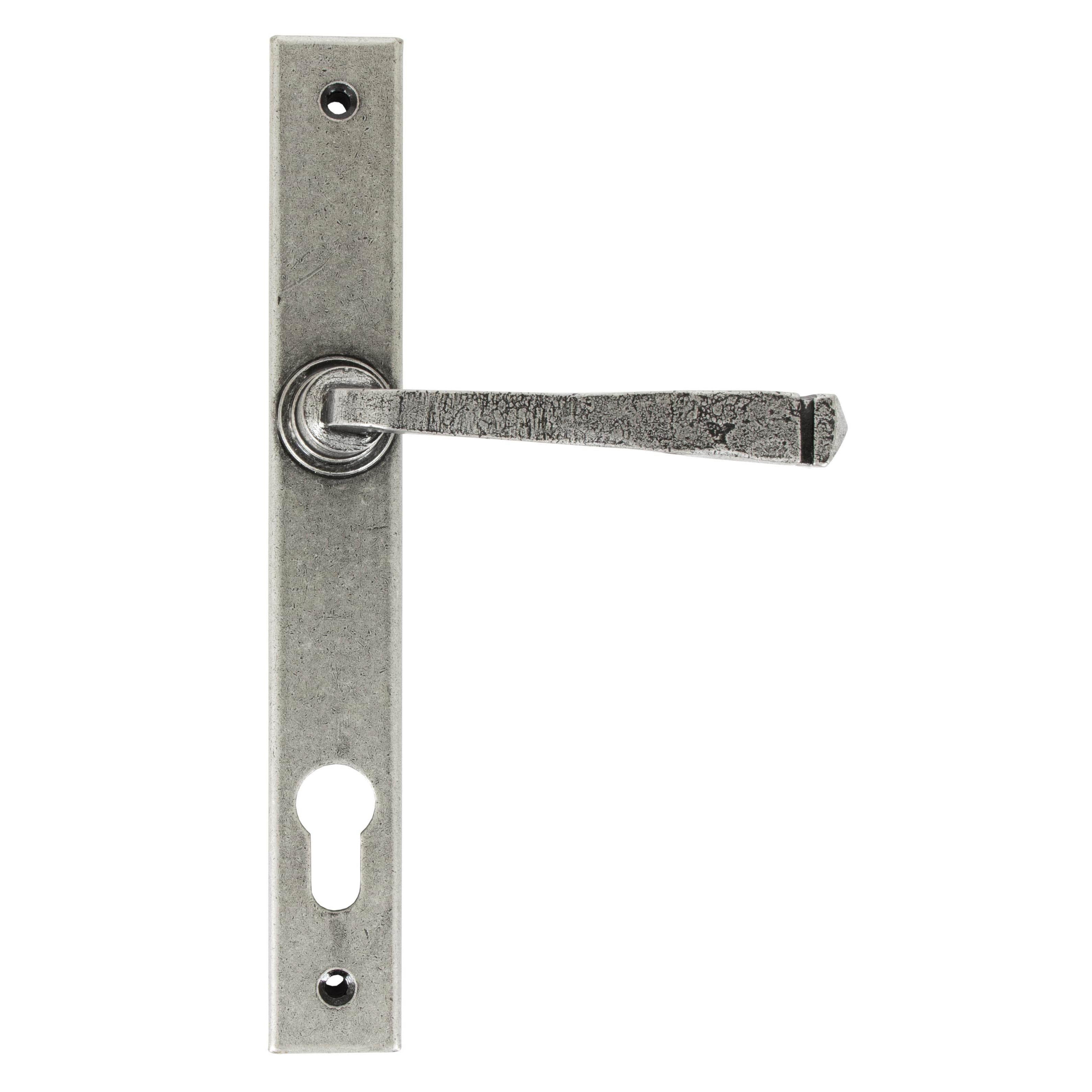 Pewter Avon Slimline Lever Espag. Lock Set | From The Anvil - Espagnolette - From The Anvil - Yester Home