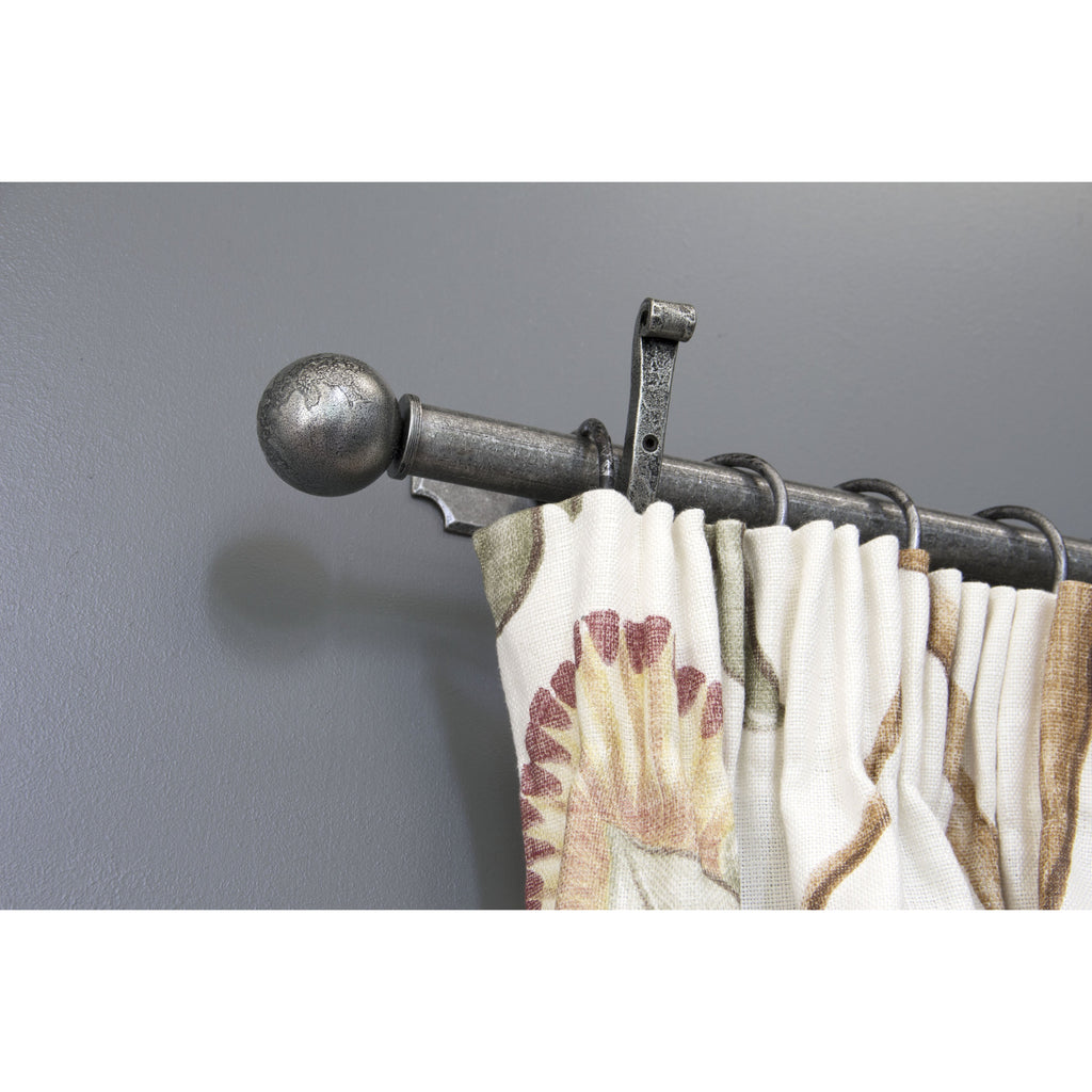 Pewter Ball Curtain Finial (pair) | From The Anvil-Finials-Yester Home
