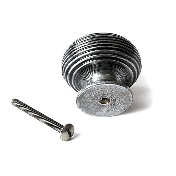 Pewter Beehive Cabinet Knob 40mm | From The Anvil-Cabinet Knobs-Yester Home