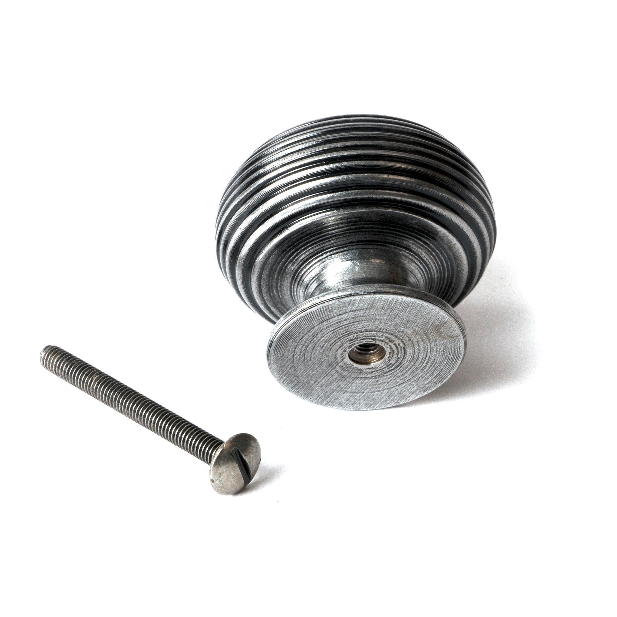 Pewter Beehive Cabinet Knob 40mm | From The Anvil - Cabinet Knobs - From The Anvil - Yester Home