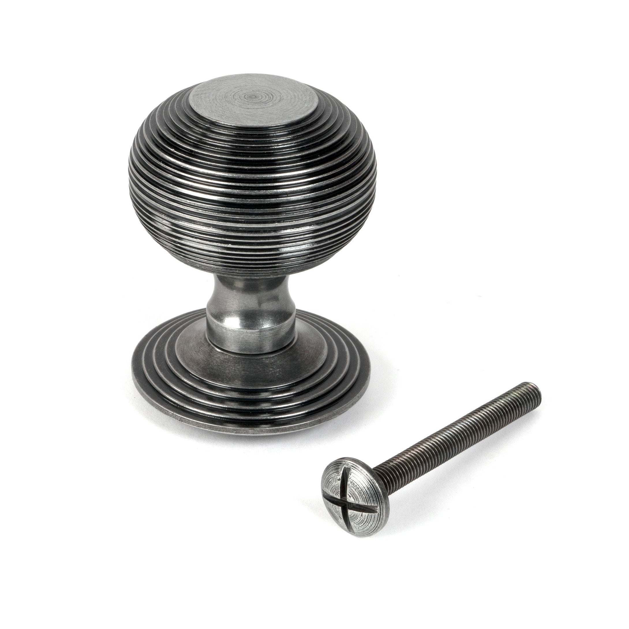 Pewter Beehive Centre Door Knob | From The Anvil-Centre Door Knobs-Yester Home