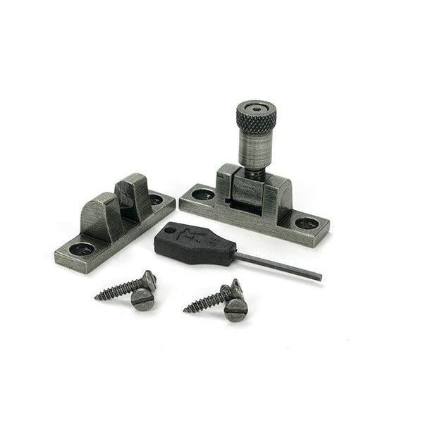 Pewter Brompton Brighton Fastener - Narrow (Square) - Brighton Fasteners - From The Anvil - Yester Home