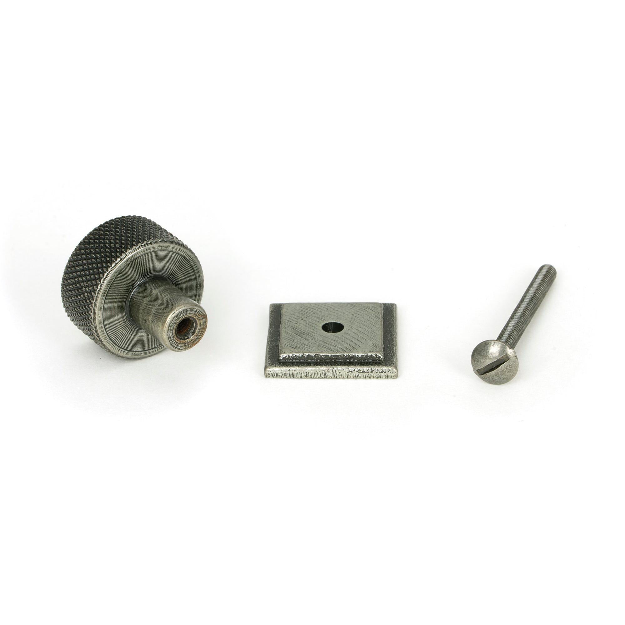 Pewter Brompton Cabinet Knob - 25mm (Square) | From The Anvil - Cabinet Knobs - From The Anvil - Yester Home