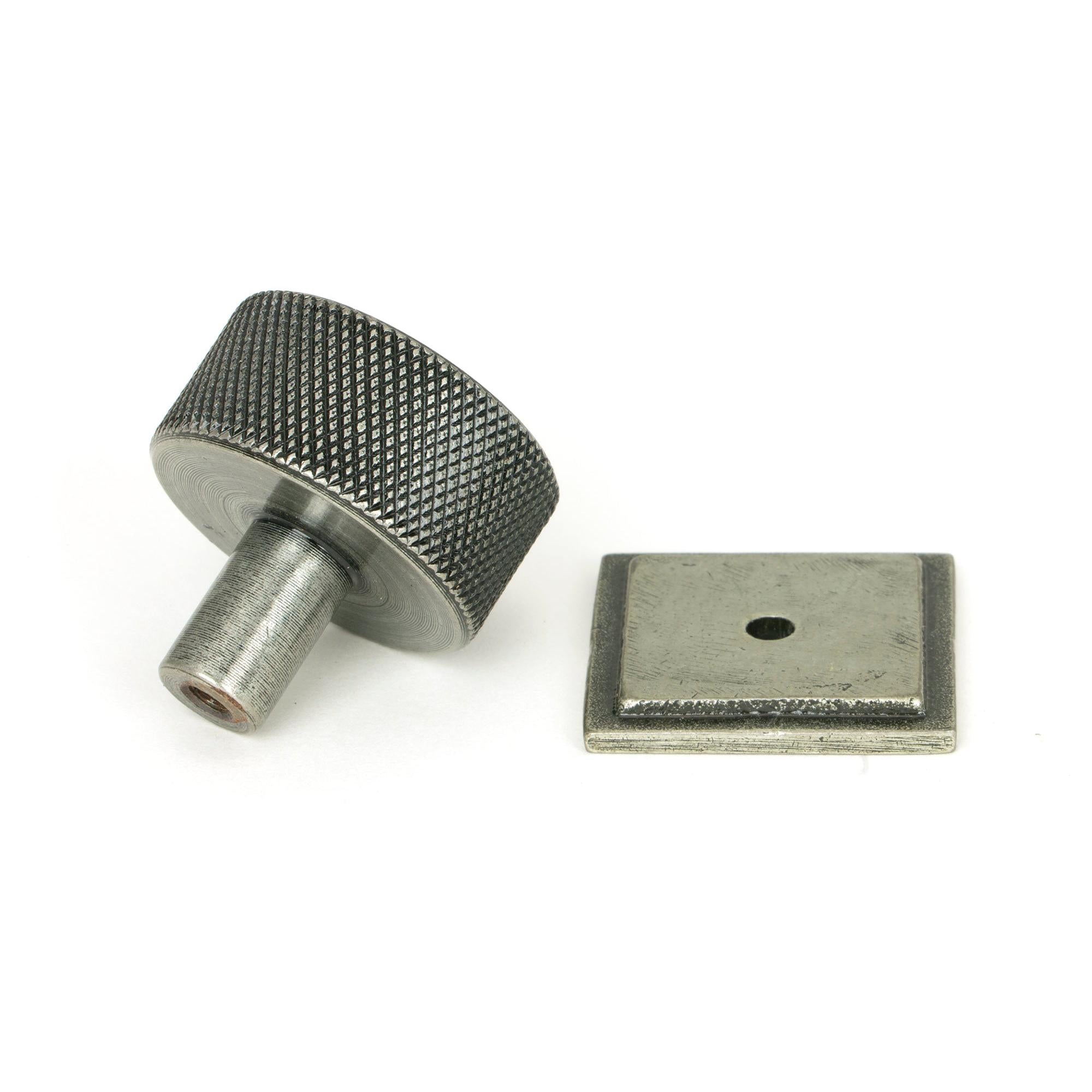 Pewter Brompton Cabinet Knob - 32mm (Square) | From The Anvil - Cabinet Knobs - From The Anvil - Yester Home