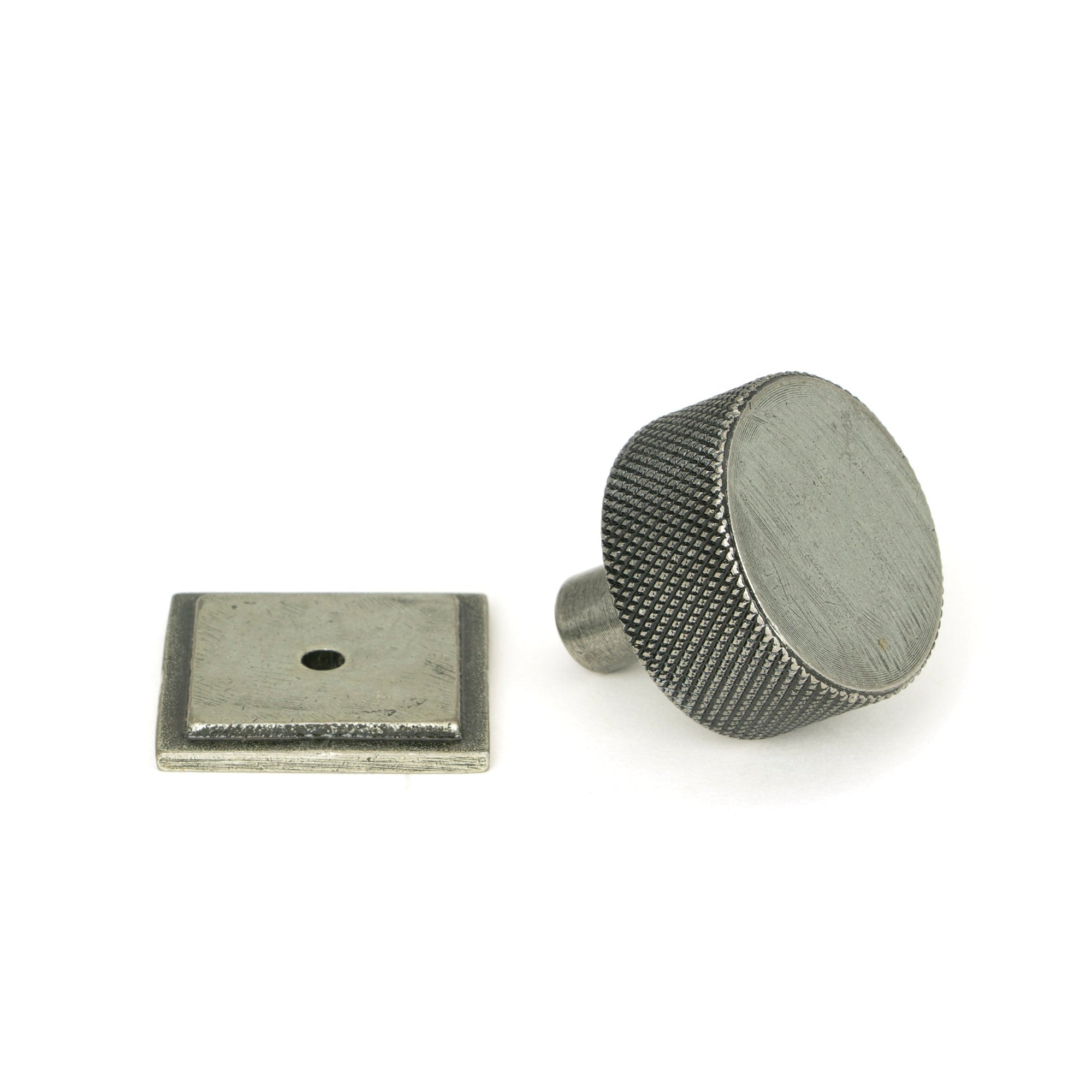 Pewter Brompton Cabinet Knob - 32mm (Square) | From The Anvil-Cabinet Knobs-Yester Home
