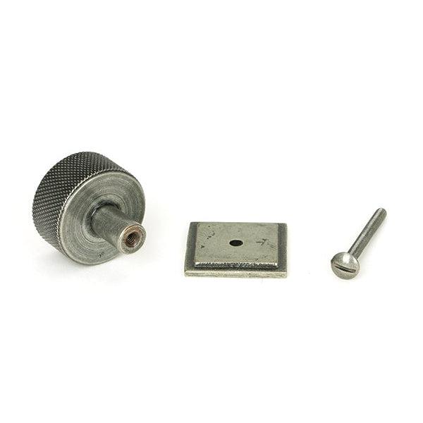 Pewter Brompton Cabinet Knob - 32mm (Square) | From The Anvil-Cabinet Knobs-Yester Home