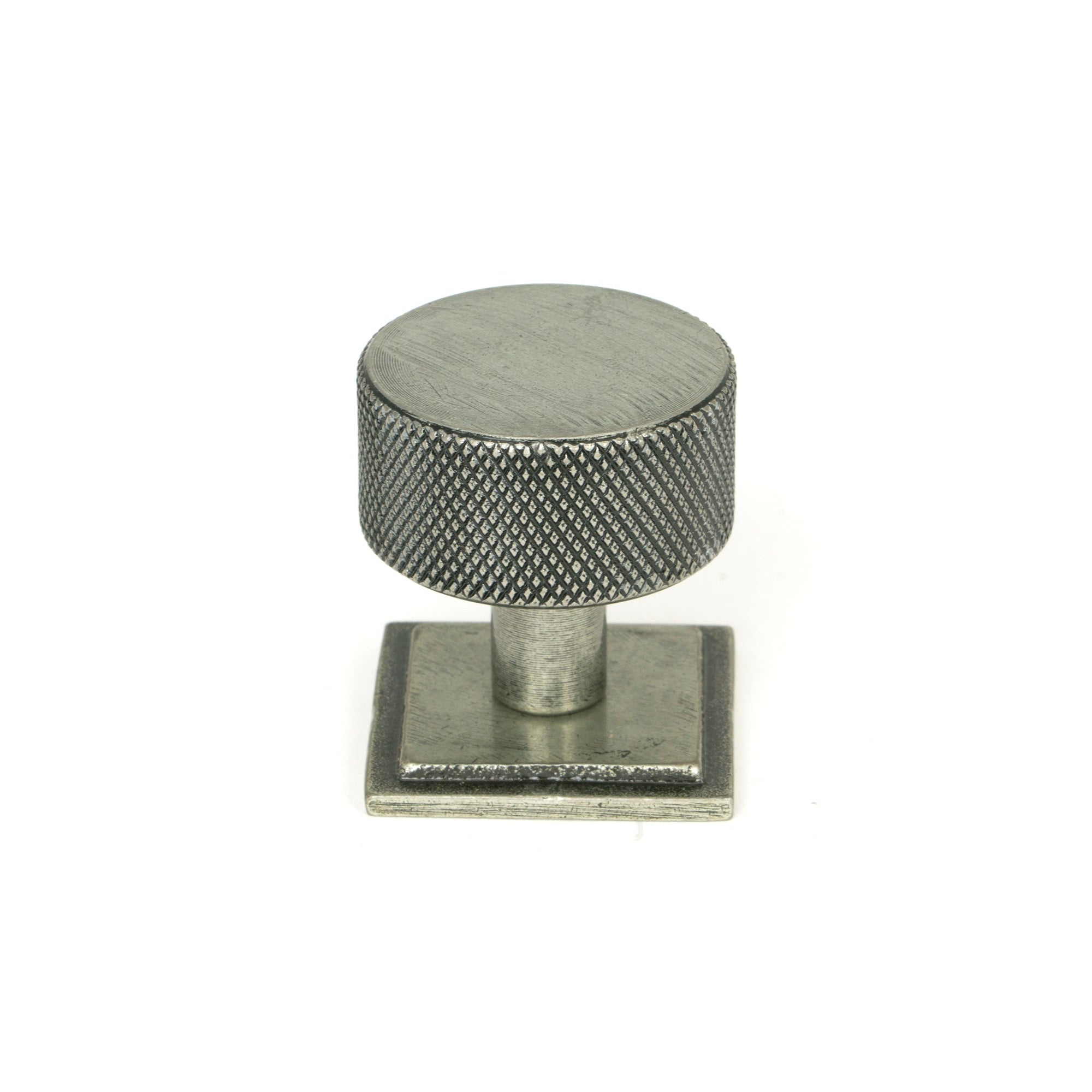 Pewter Brompton Cabinet Knob - 32mm (Square) | From The Anvil-Cabinet Knobs-Yester Home