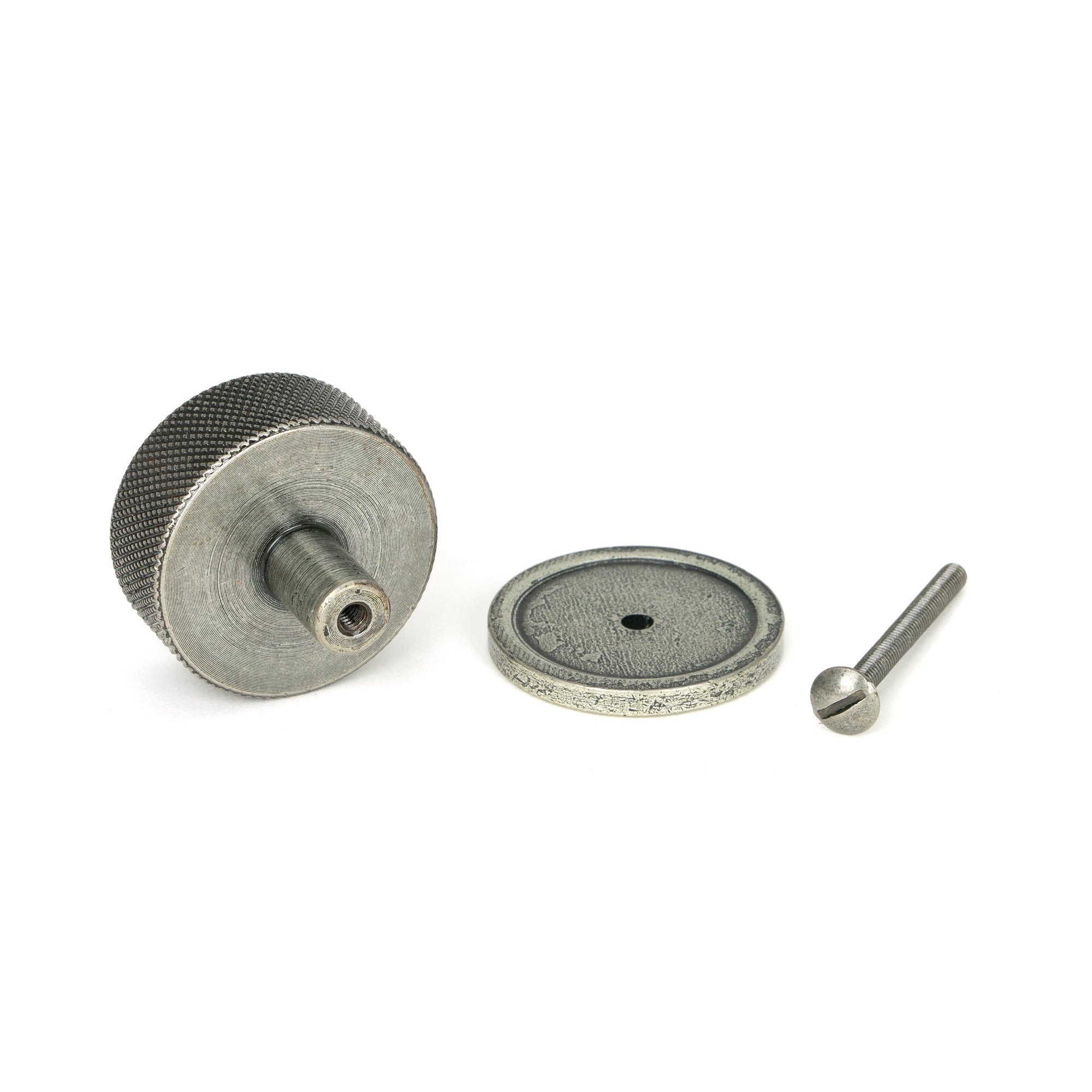 Pewter Brompton Cabinet Knob - 38mm (Plain) | From The Anvil-Cabinet Knobs-Yester Home
