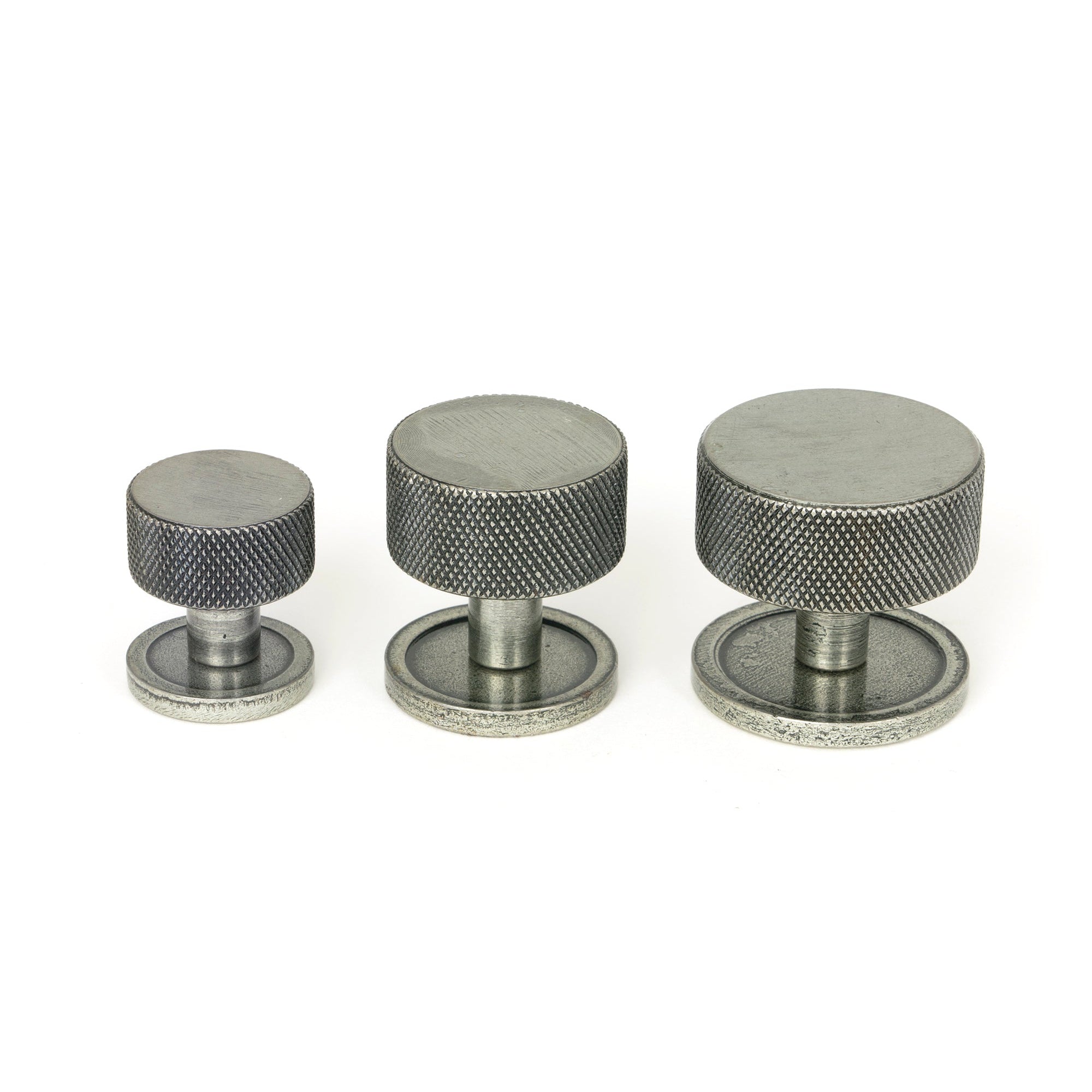 Pewter Brompton Cabinet Knob - 38mm (Plain) | From The Anvil-Cabinet Knobs-Yester Home