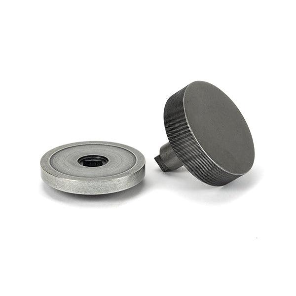 Pewter Brompton Centre Door Knob (Plain) | From The Anvil-Centre Door Knobs-Yester Home