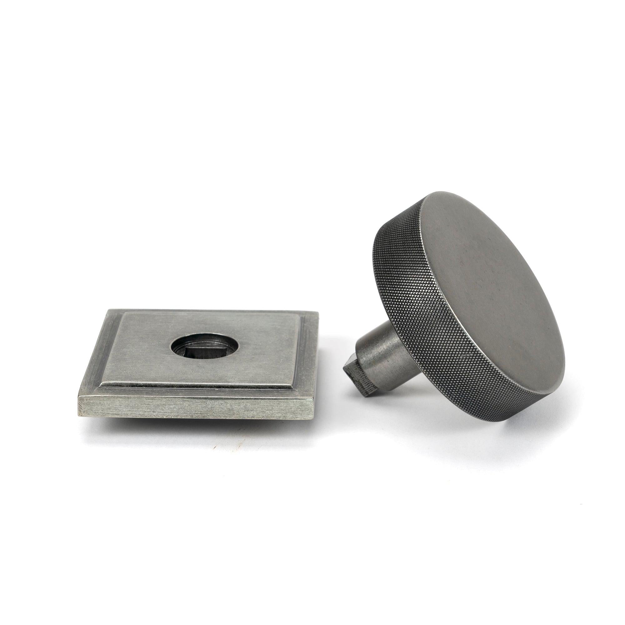 Pewter Brompton Centre Door Knob (Square) | From The Anvil - Centre Door Knobs - From The Anvil - Yester Home